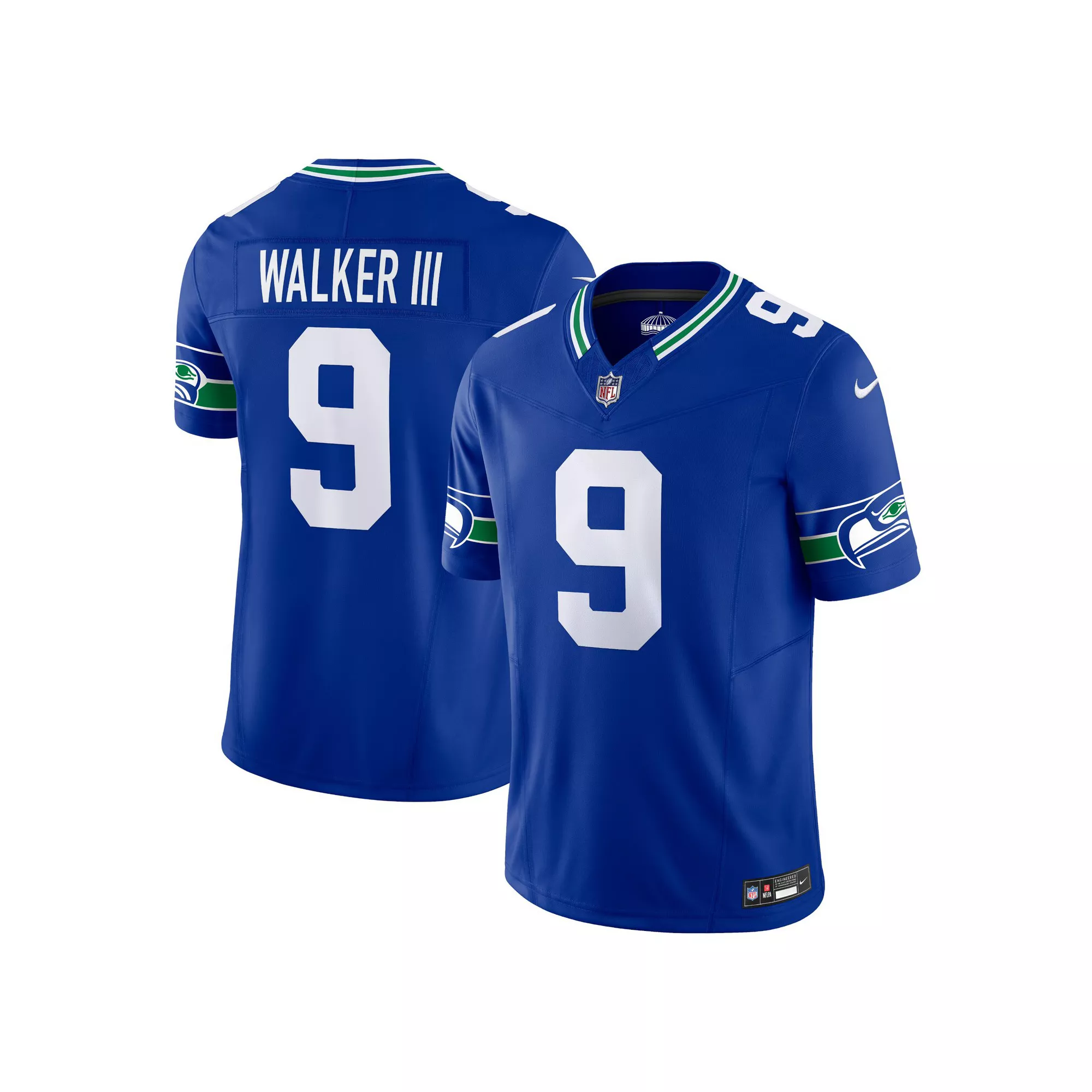 Men's Nike Kenneth Walker III Royal Seattle Seahawks Vapor F.U.S.E. Limited Jersey