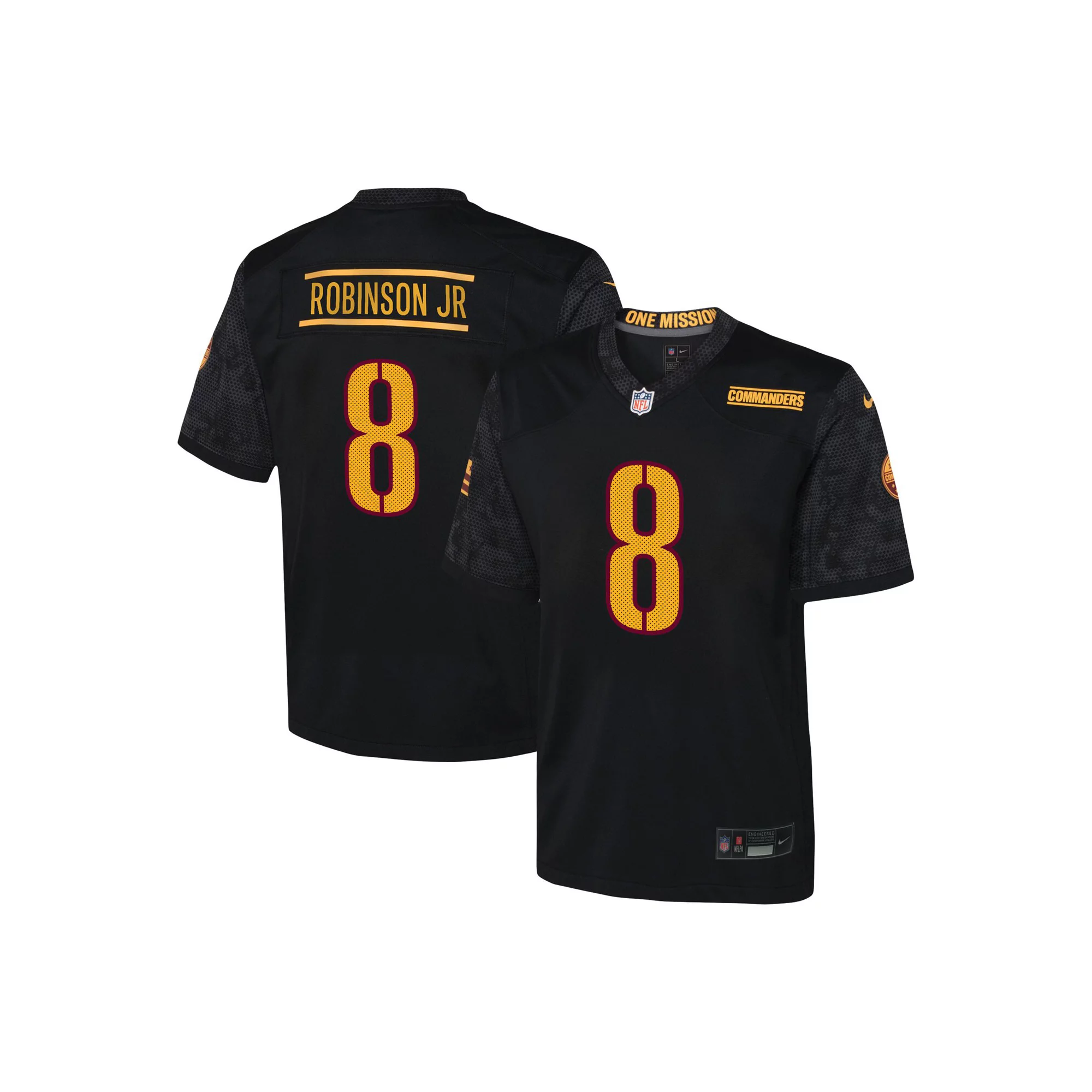 Youth Nike Brian Robinson Jr. Black Washington Commanders Game Jersey