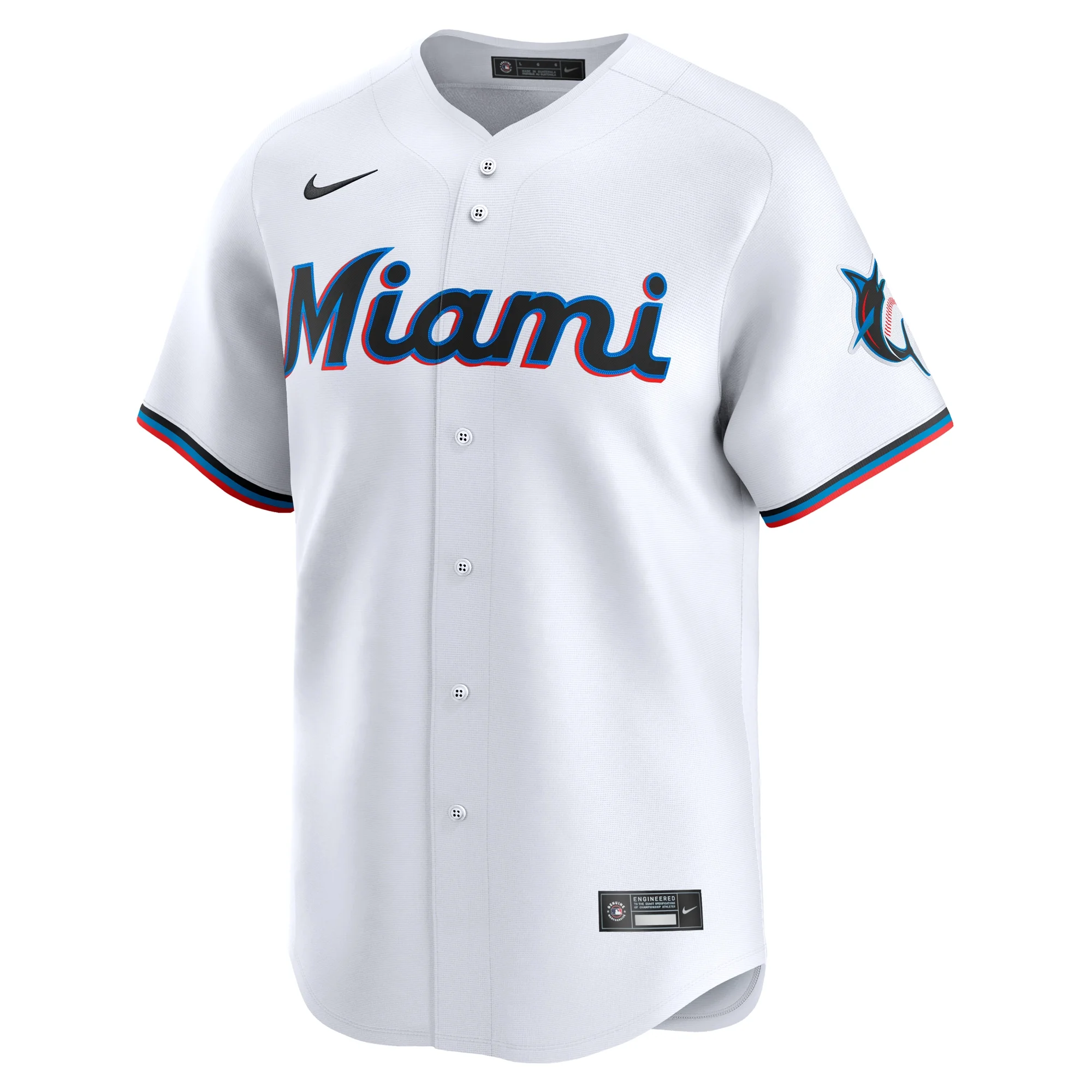 Men's Nike White Miami Marlins #1 Dad Home Limited Jersey