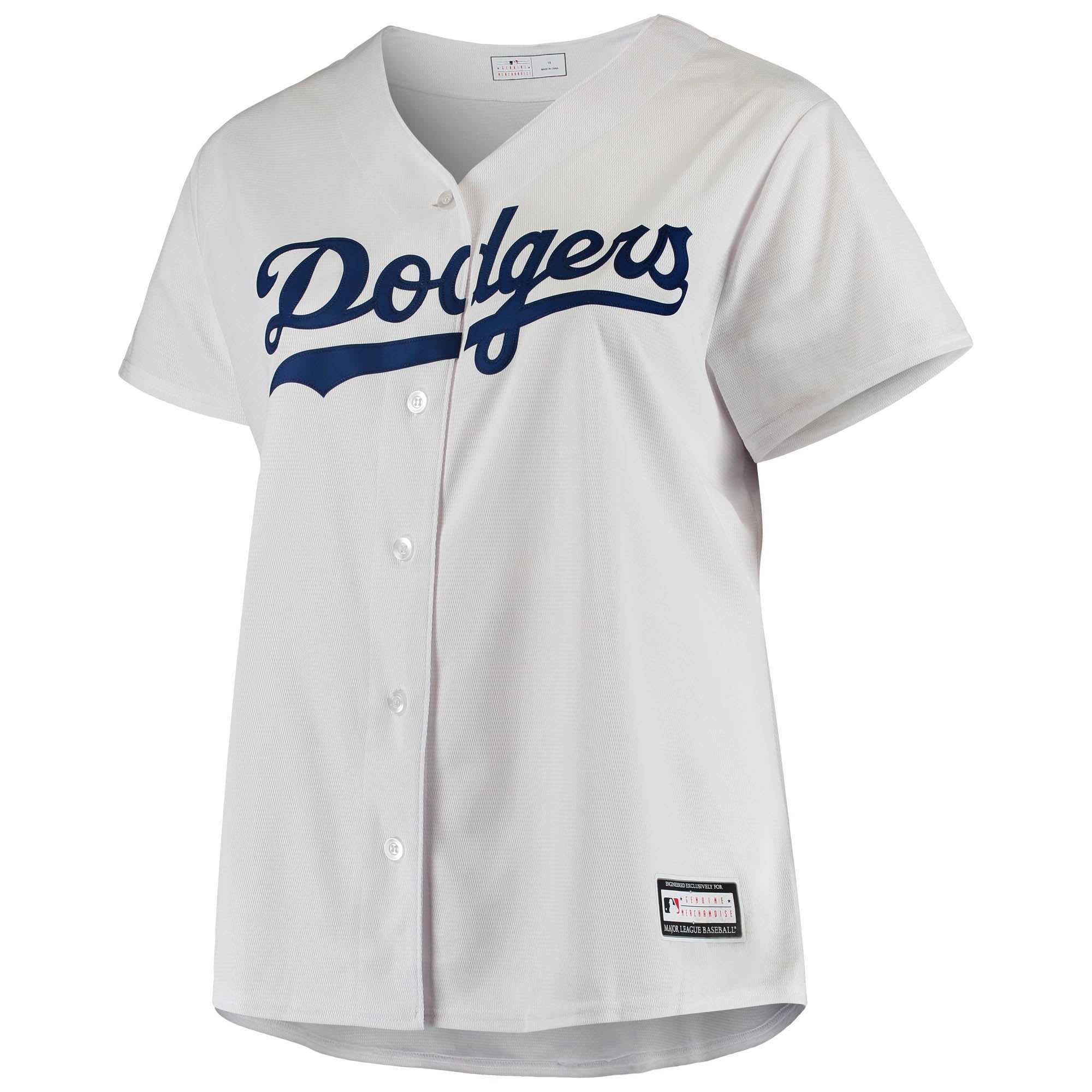 Women's White Los Angeles Dodgers Plus Size Sanitized Replica Team Jersey