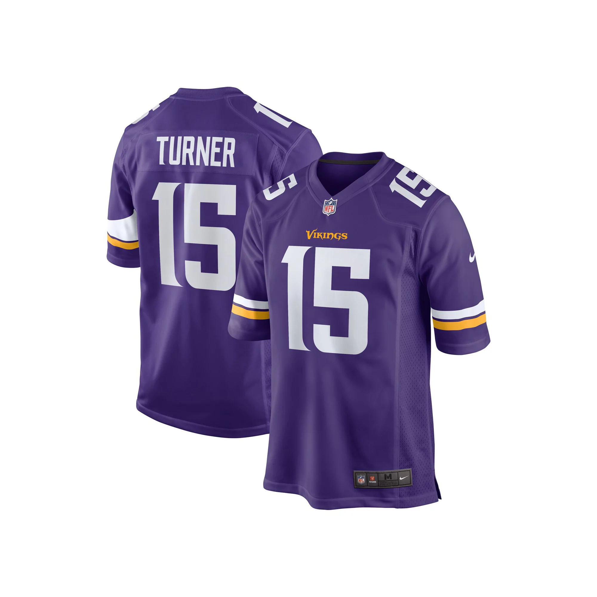 Men's Nike Dallas Turner Purple Minnesota Vikings 2024 NFL Draft First Round Pick Player Game Jersey