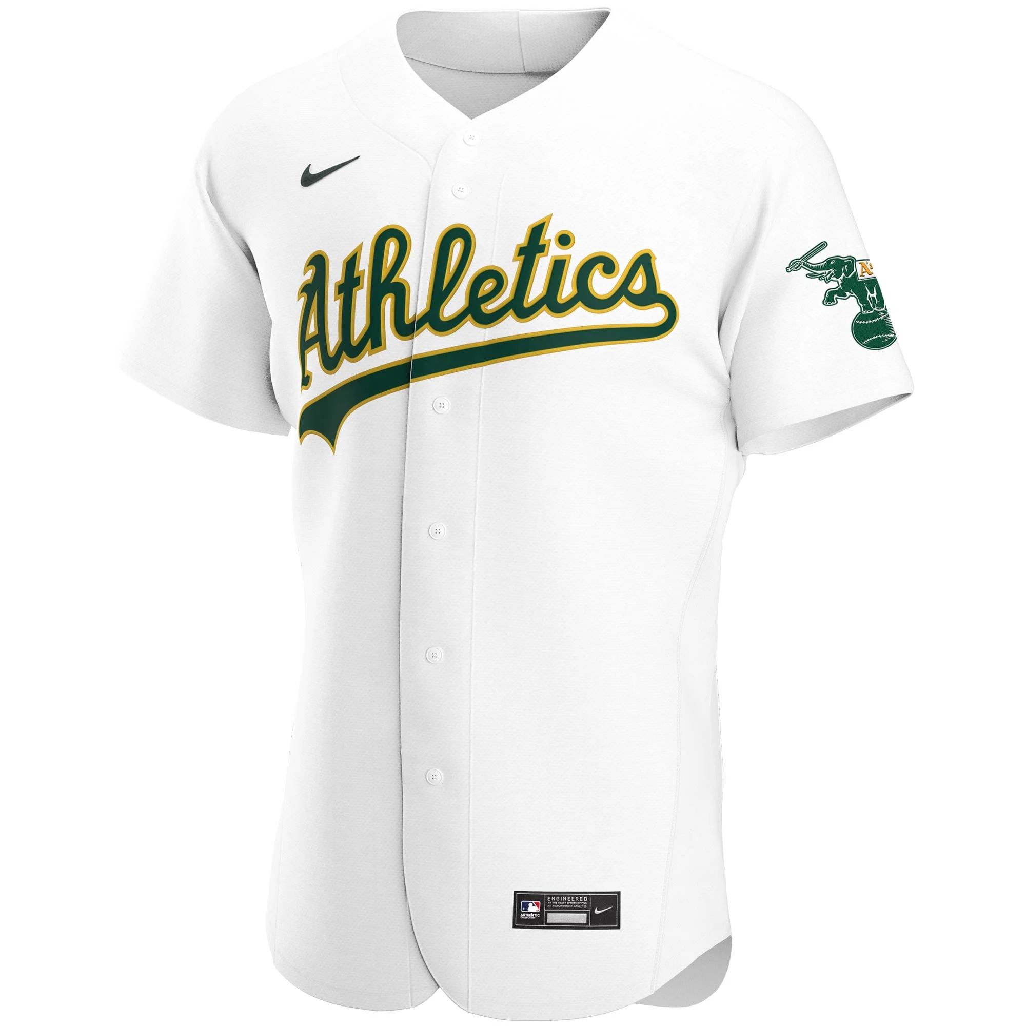 Men's Nike White Oakland Athletics Home Authentic Team Jersey