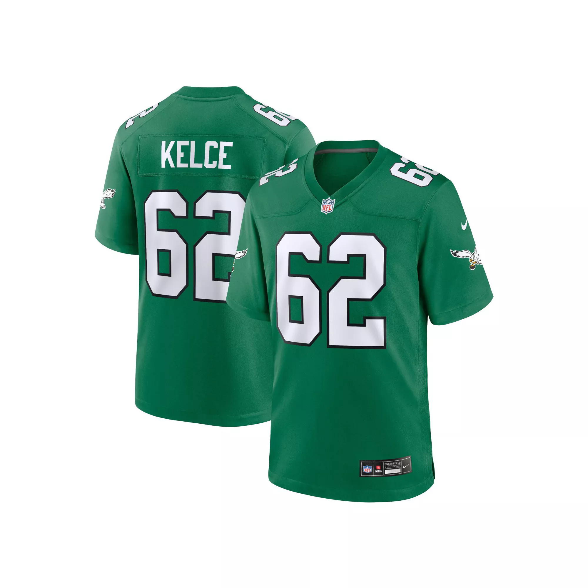 Youth Nike Jason Kelce Kelly Green Philadelphia Eagles Game Jersey