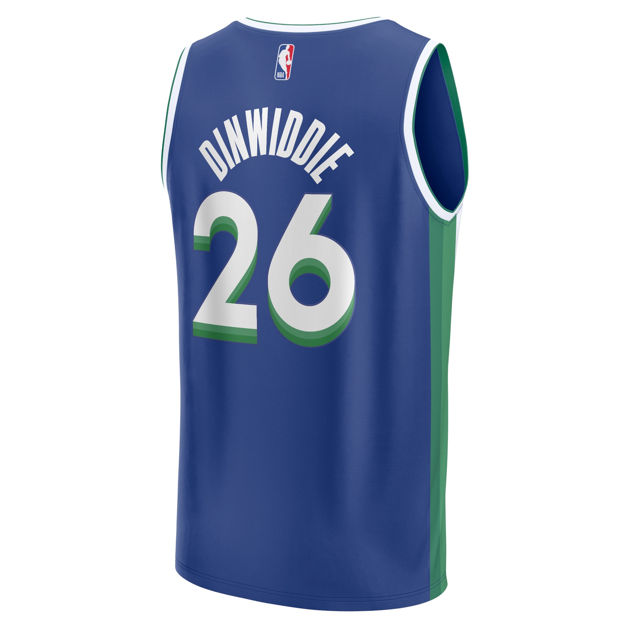 Men's Fanatics Branded Spencer Dinwiddie Blue Dallas Mavericks 2022/23 Fastbreak Jersey - City Edition