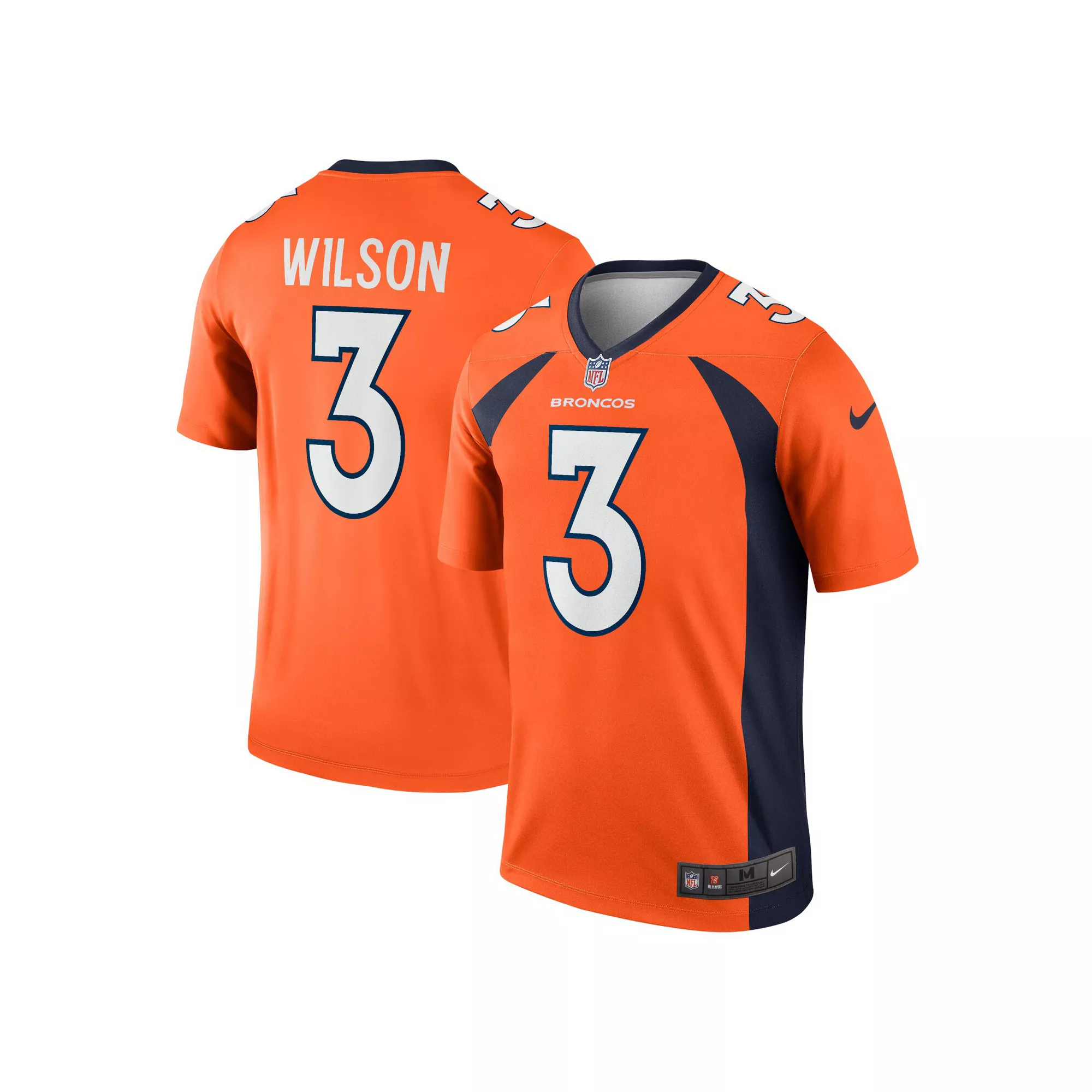 Men's Nike Russell Wilson Orange Denver Broncos Legend Jersey