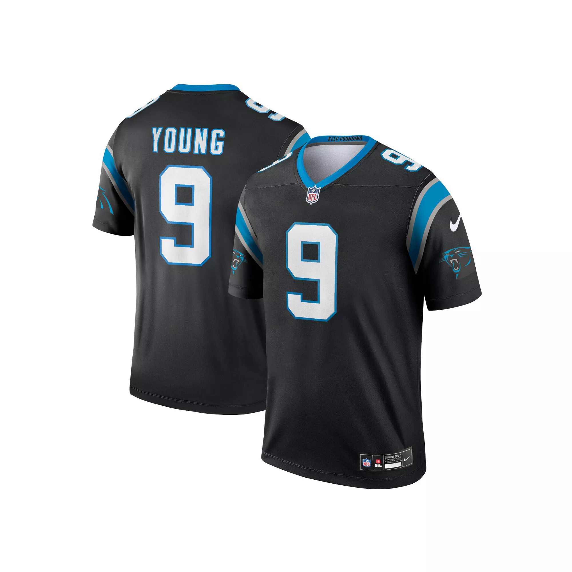 Men's Nike Bryce Young Black Carolina Panthers  Legend Jersey
