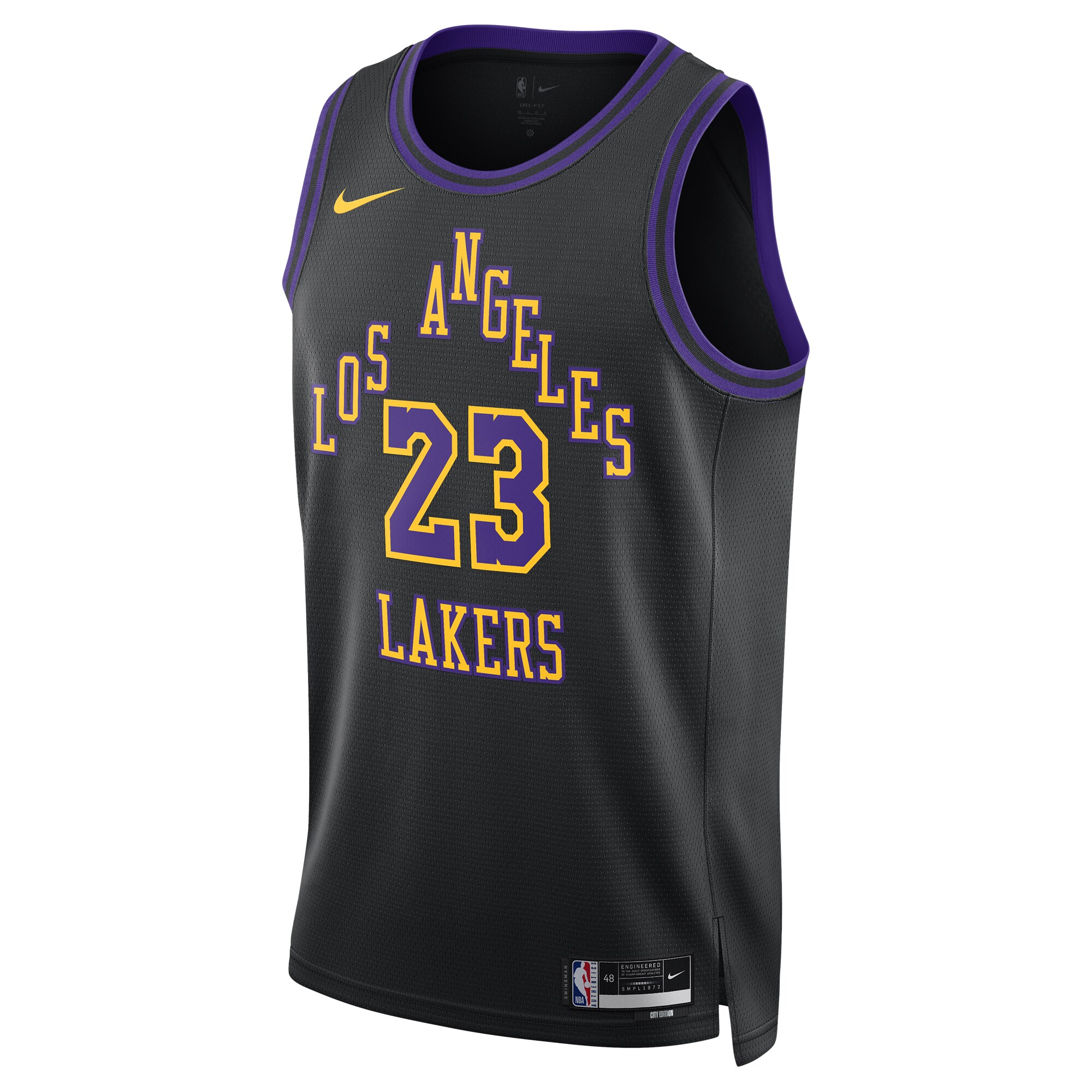 LeBron James Los Angeles Lakers Nike Unisex 2023/24 Swingman Jersey - Black - City Edition