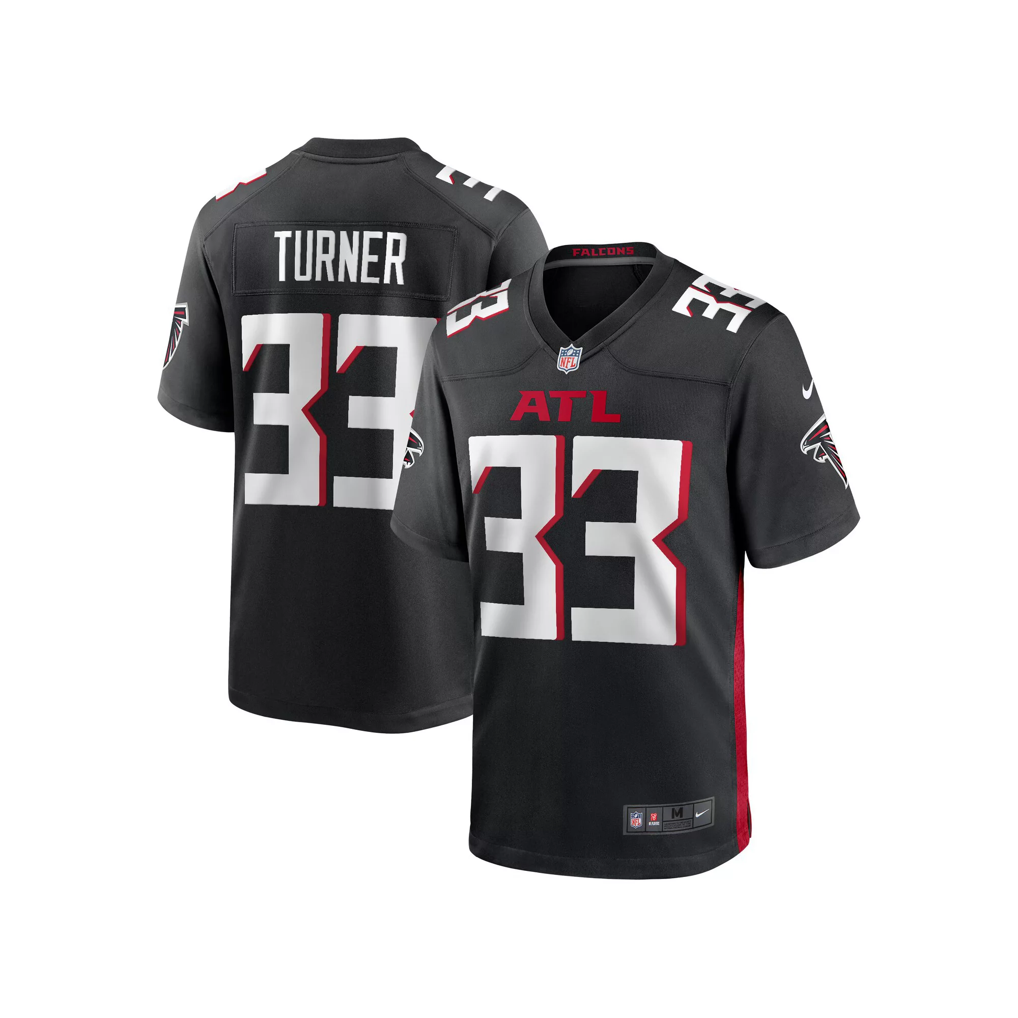 Men's Nike Michael Turner Black Atlanta Falcons Game Retired Player Jersey