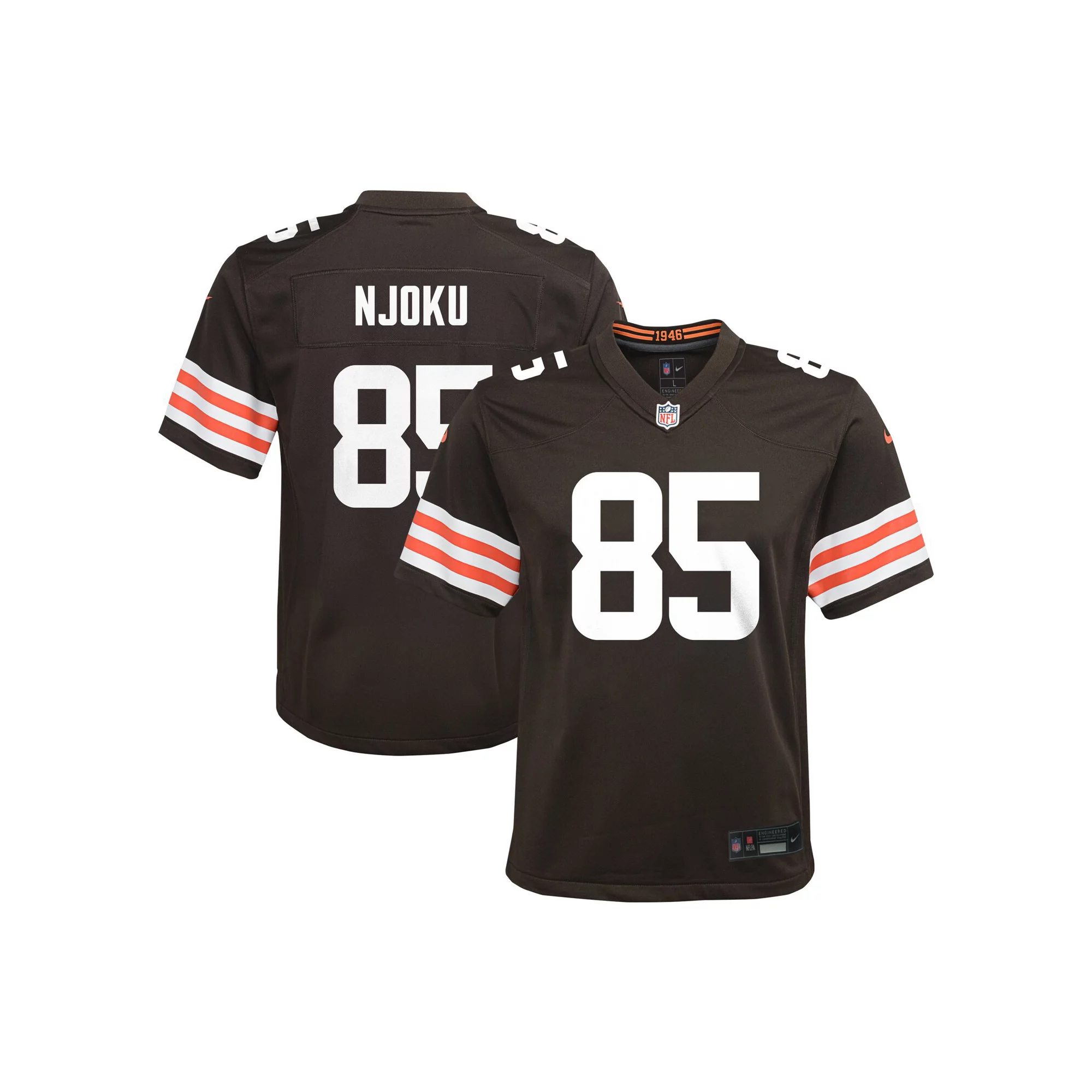 Youth Nike David Njoku Brown Cleveland Browns Game Jersey