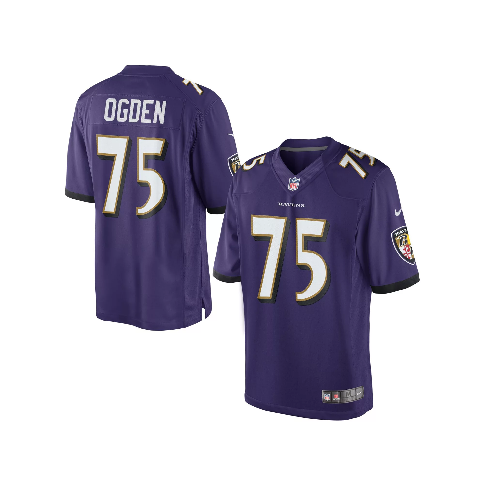 Mens Nike Jonathan Ogden Purple Baltimore Ravens Retired Player Limited Jersey