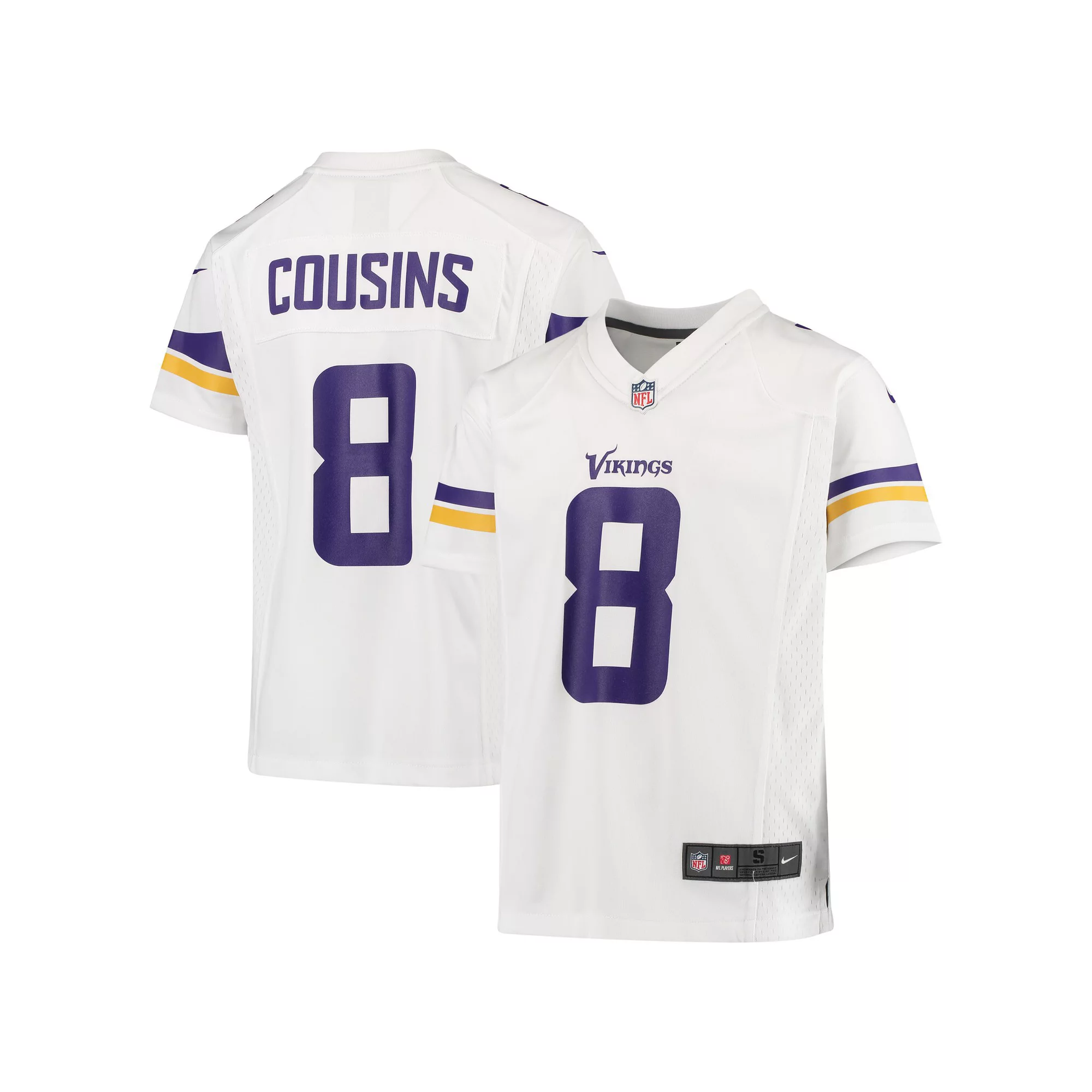 Youth Nike Kirk Cousins White Minnesota Vikings Game Jersey