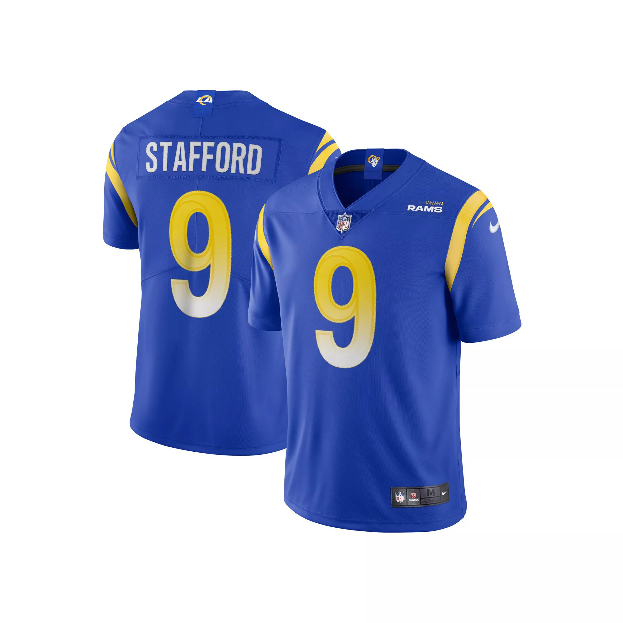 Men's Nike Matthew Stafford Royal Los Angeles Rams Vapor Limited Jersey