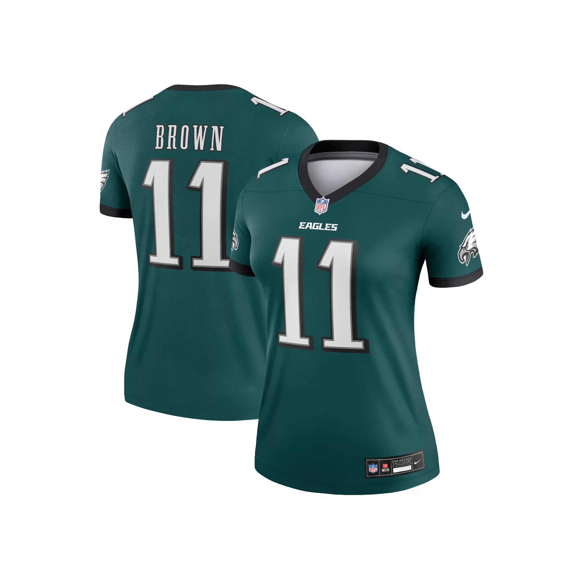 Women's Nike A.J. Brown Midnight Green Philadelphia Eagles Legend Jersey