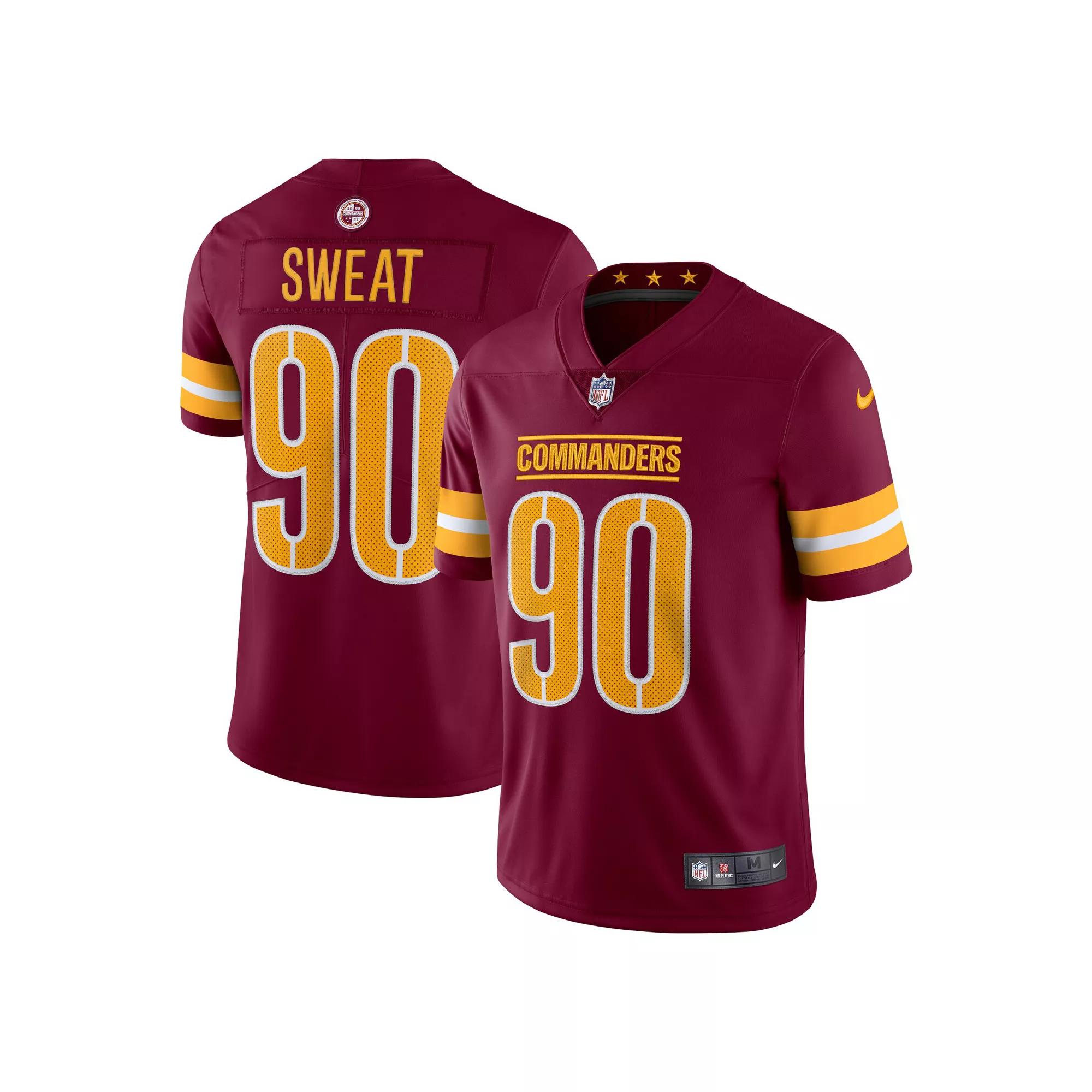 Men's Nike Montez Sweat Burgundy Washington Commanders Vapor Limited Jersey