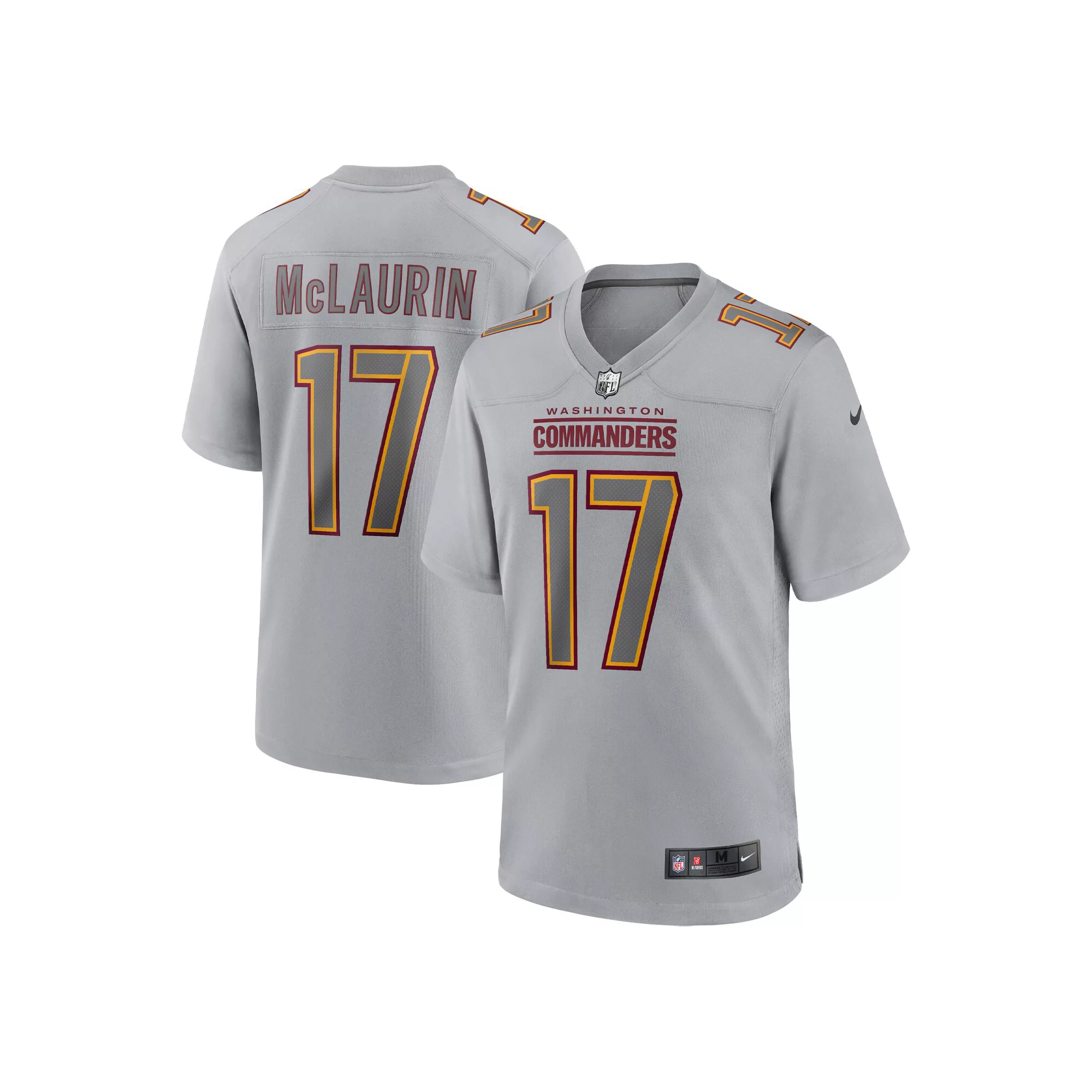 Men's Nike Terry McLaurin Gray Washington Commanders Atmosphere Fashion Game Jersey