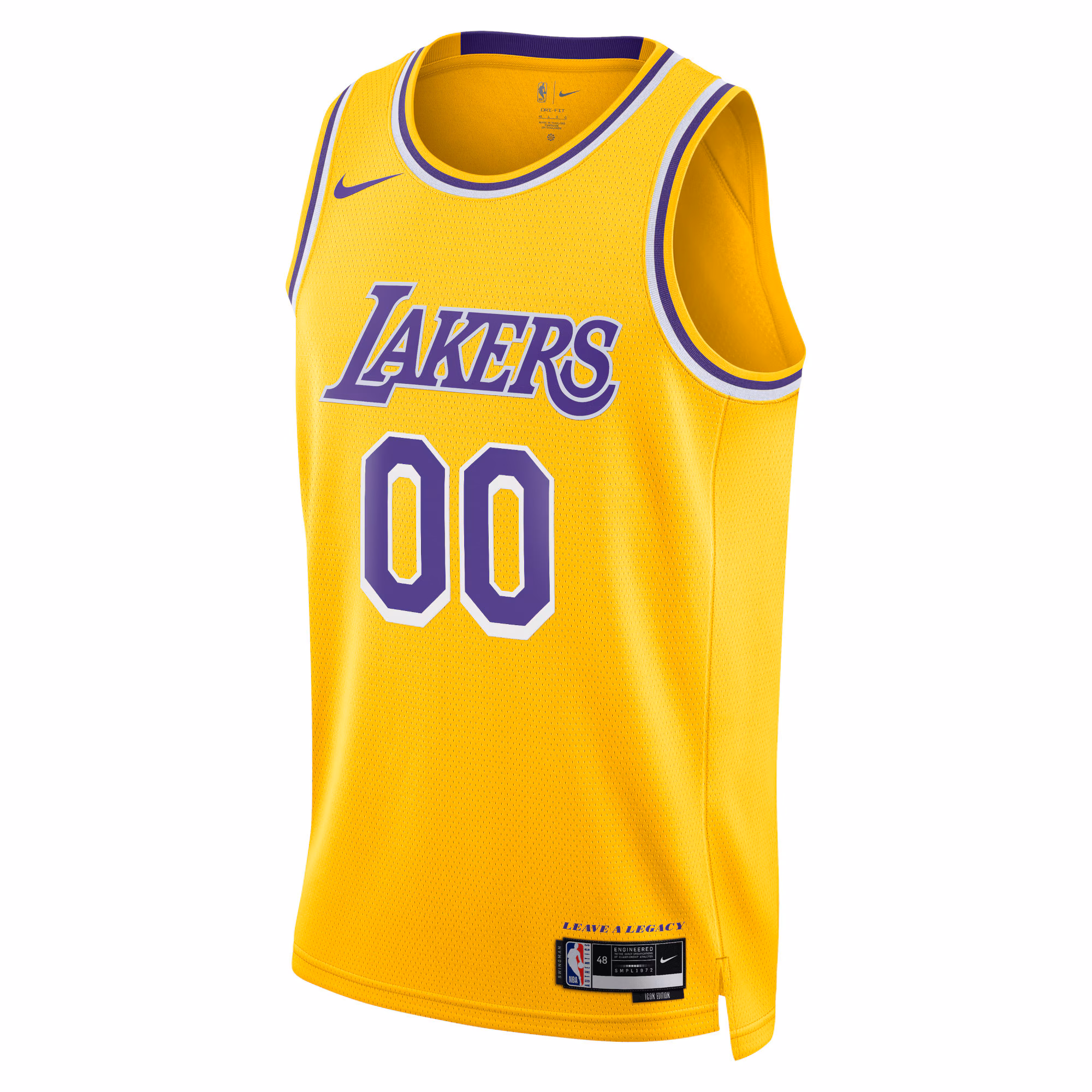 Los Angeles Lakers Nike Unisex Swingman Custom Jersey Gold - Icon Edition