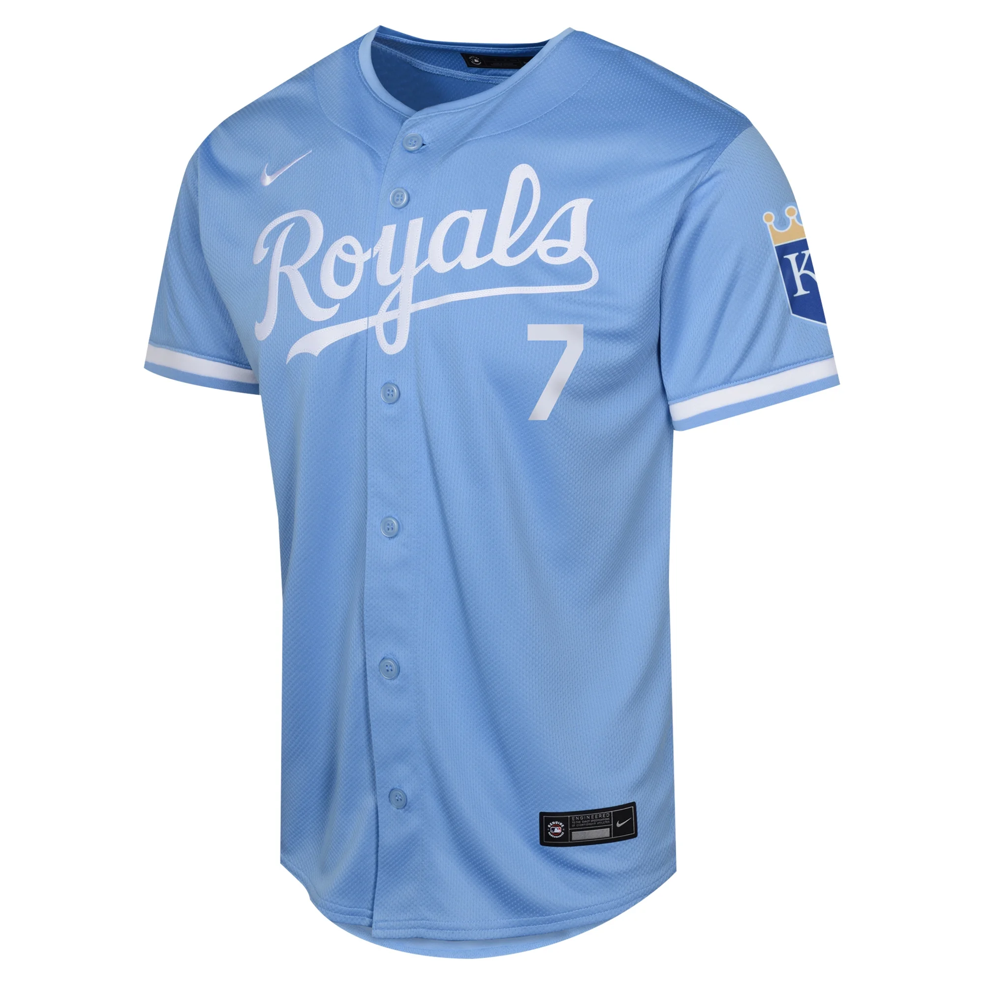 Youth Nike Bobby Witt Light Blue Kansas City Royals Alternate Limited Player Jersey