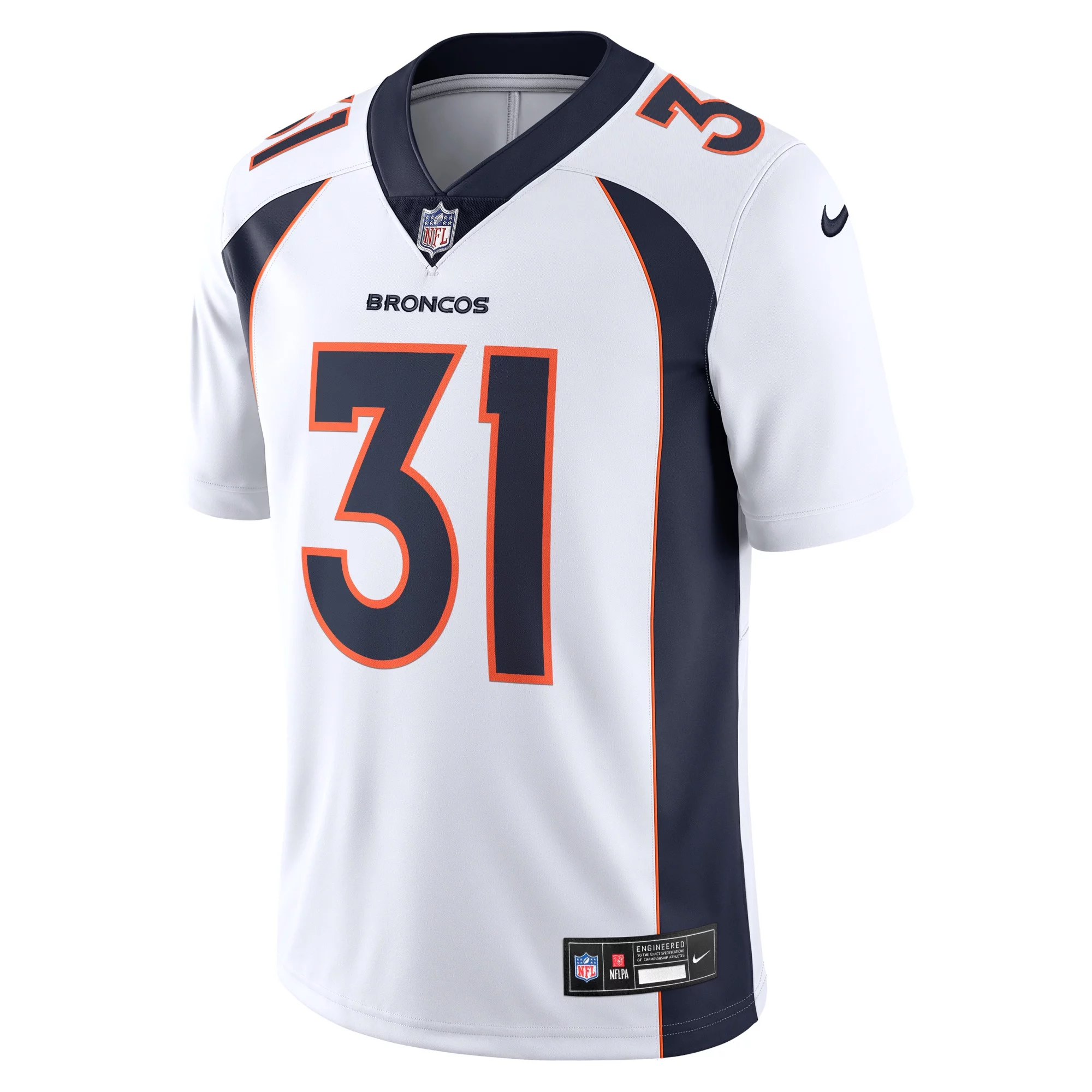Men's Nike Justin Simmons White Denver Broncos Vapor Untouchable Limited Jersey