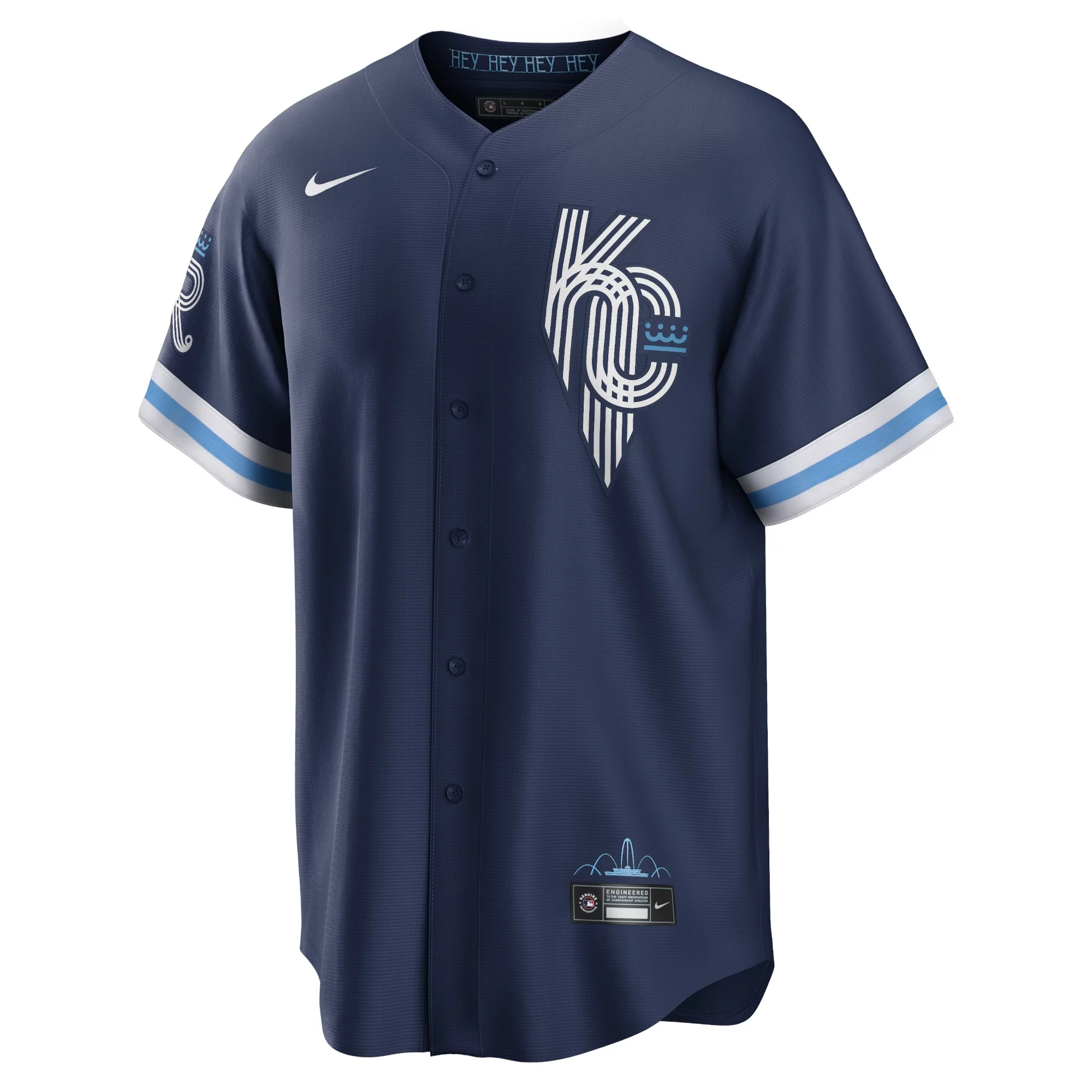 Men's Nike Salvador Perez Navy Kansas City Royals City Connect Replica Player Jersey