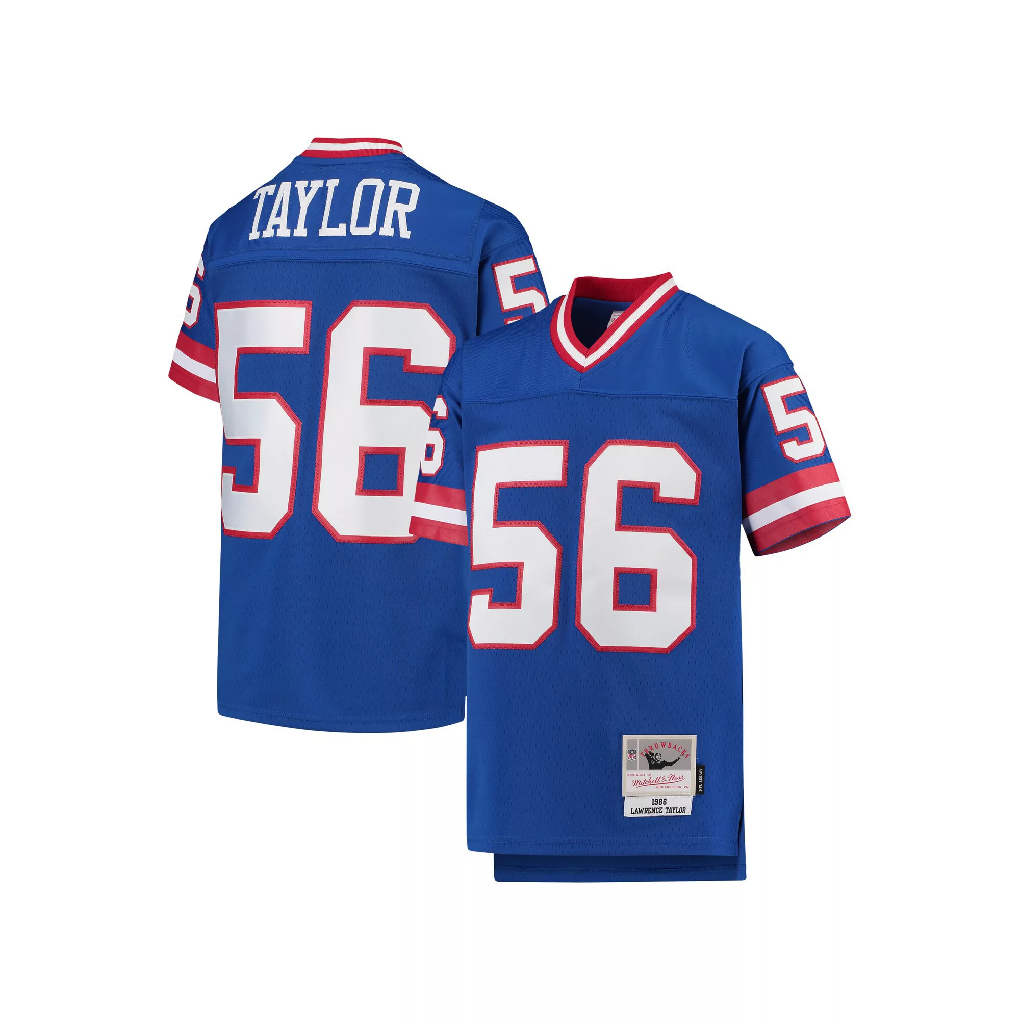 Youth Mitchell & Ness Lawrence Taylor Royal New York Giants 1986 Legacy Retired Player Jersey