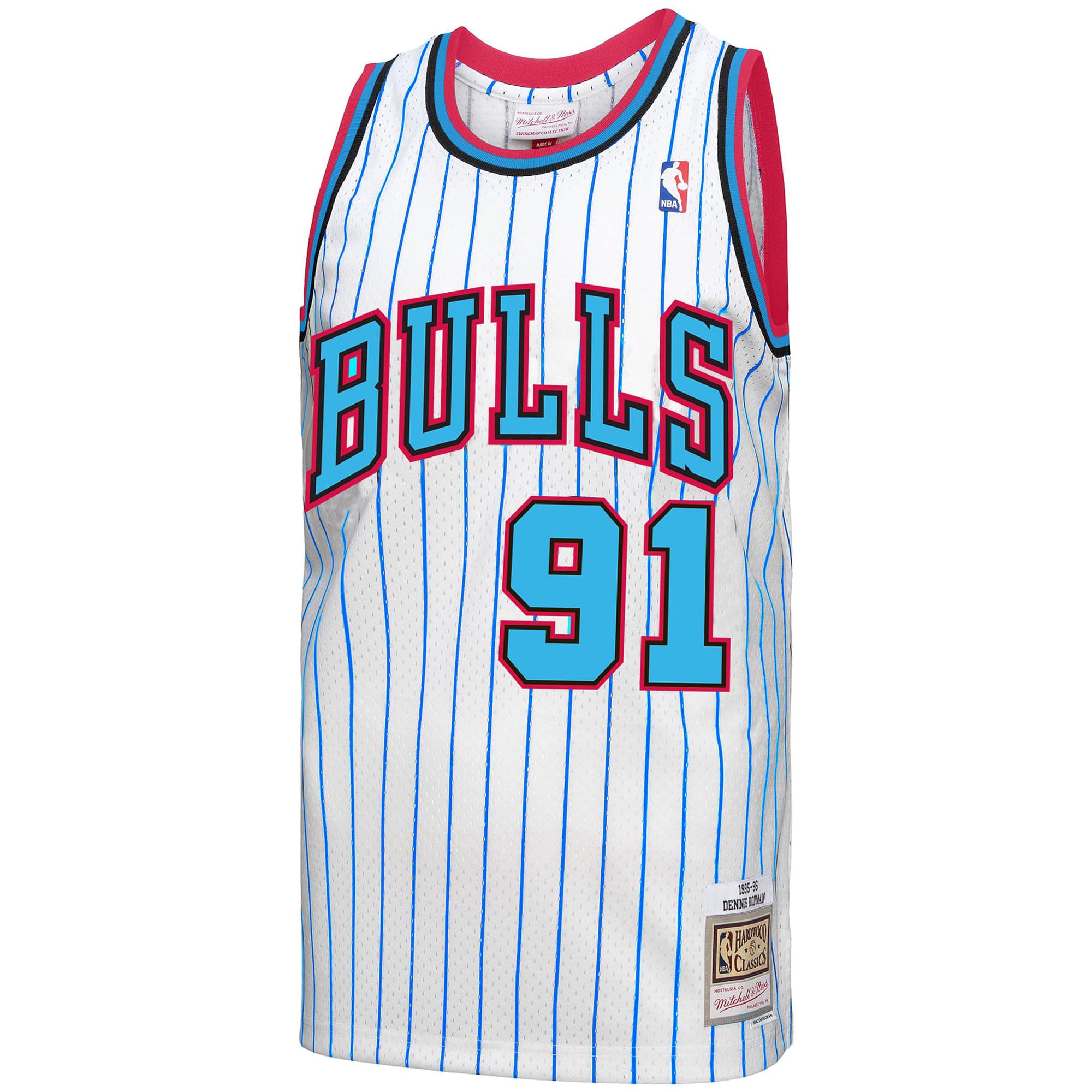 Dennis Rodman Chicago Bulls Mitchell & Ness 1995-96 Hardwood Classics Reload 3.0 Swingman Jersey - White