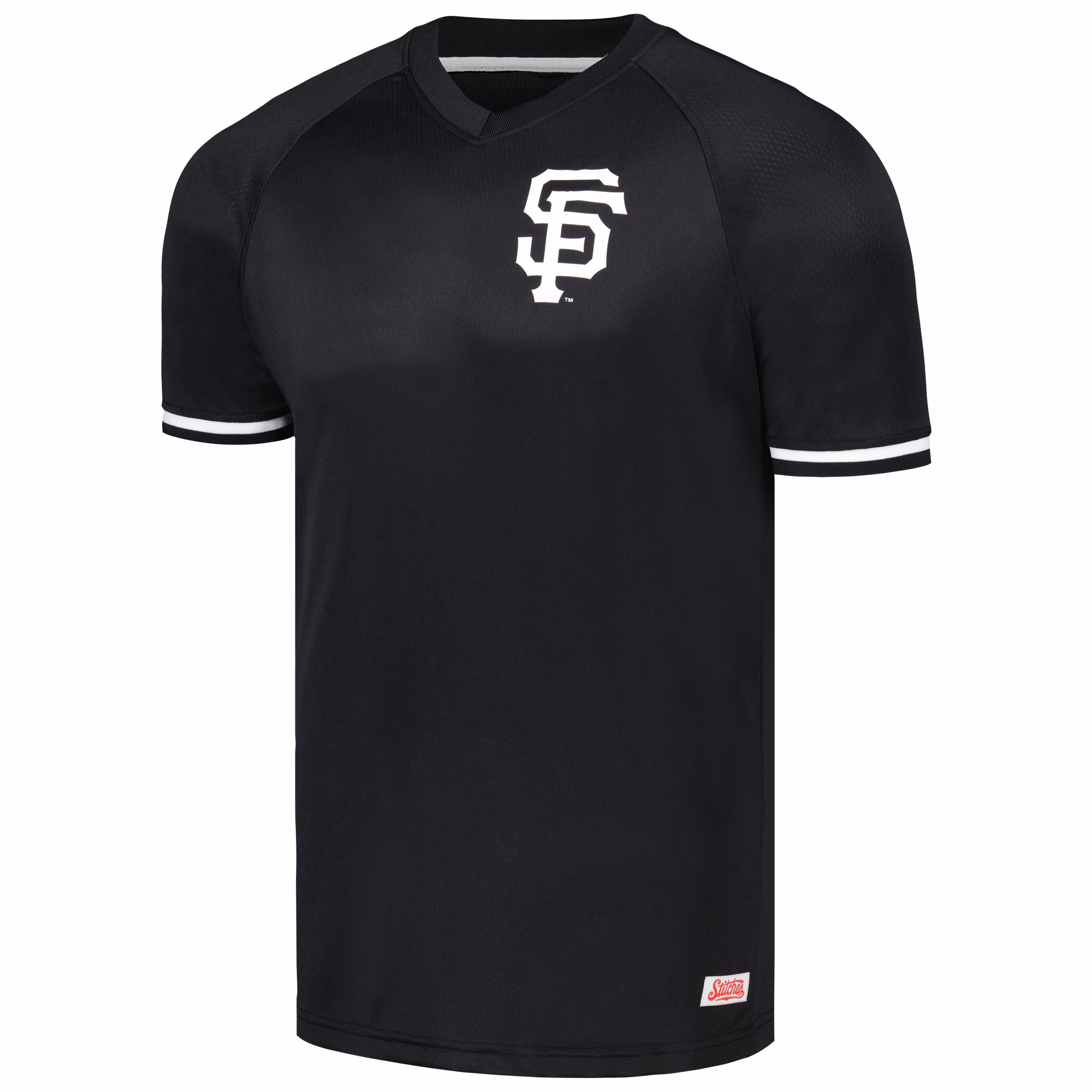 San Francisco Giants Stitches Black Raglan V-Neck Jersey