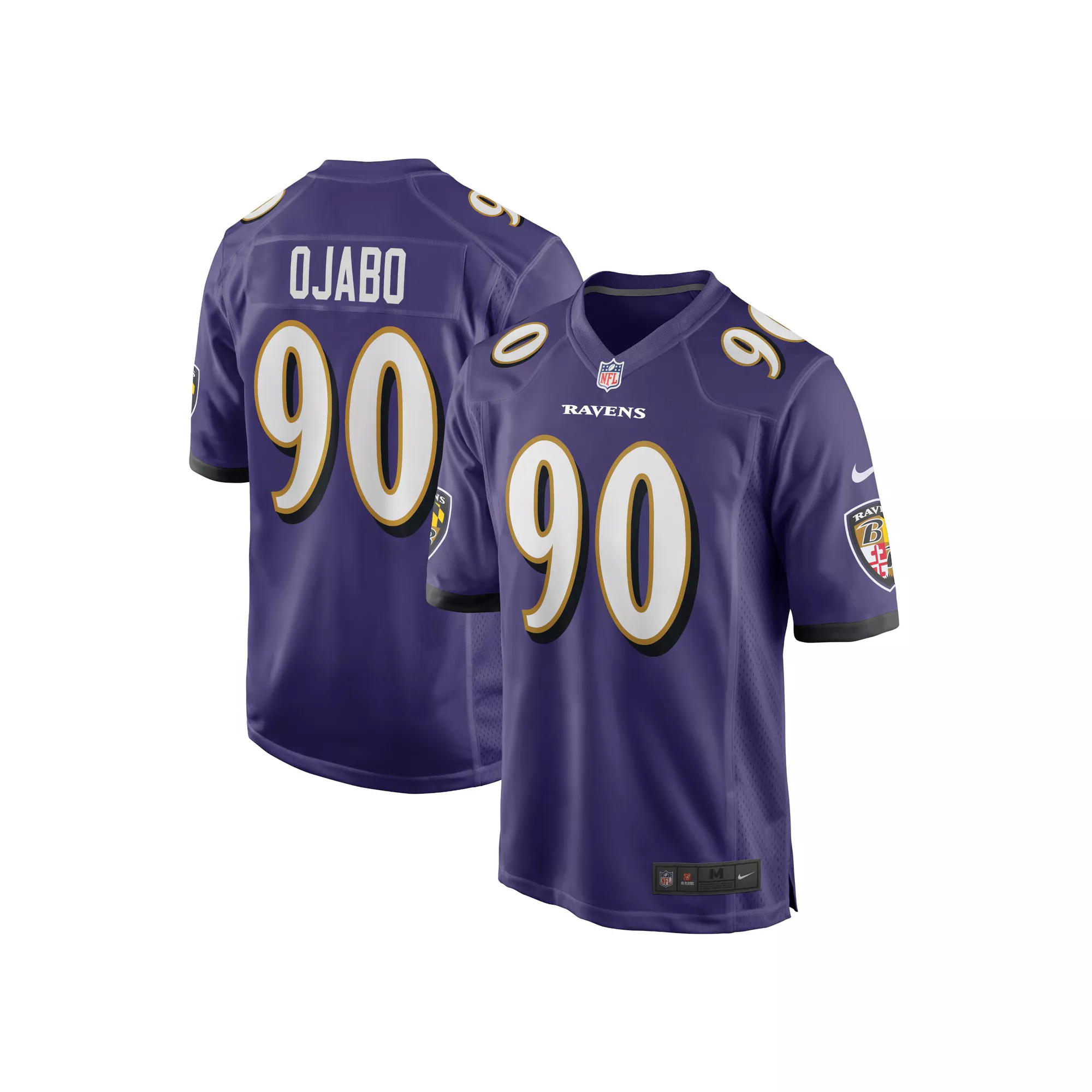 Men's Nike David Ojabo Purple Baltimore Ravens Player Game Jersey