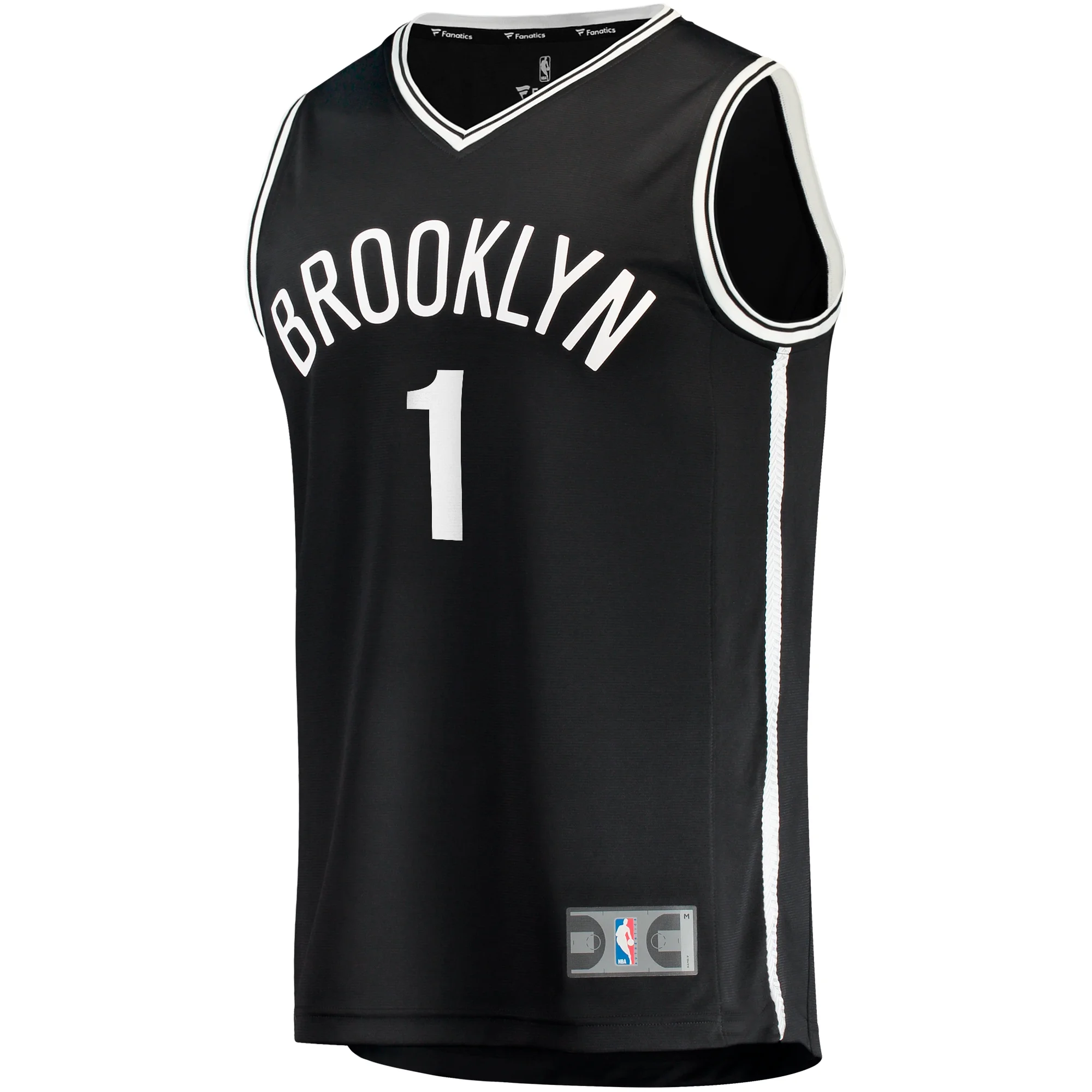 Men's Fanatics Mikal Bridges Black Brooklyn Nets Big & Tall Fast Break Player Jersey - Icon Edition