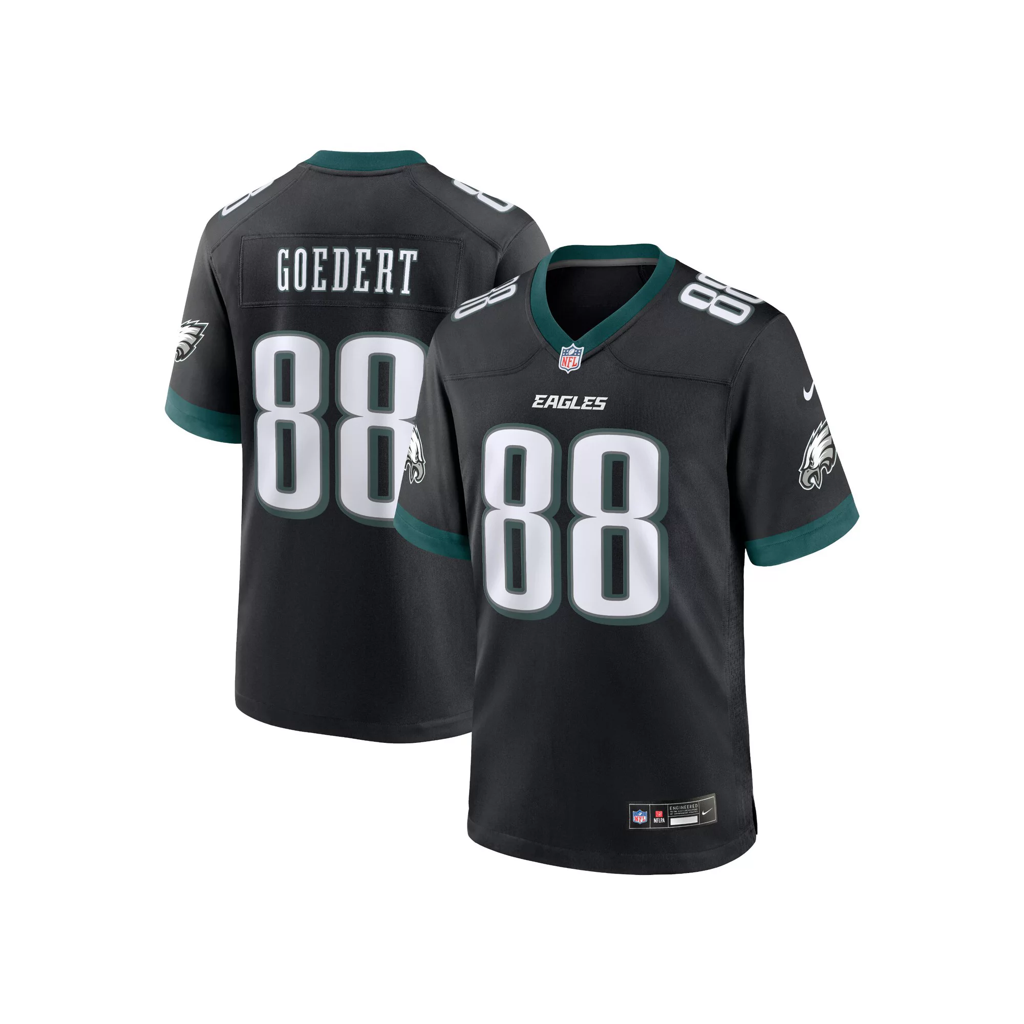 Men's Nike Dallas Goedert Black Philadelphia Eagles Alternate Game Jersey