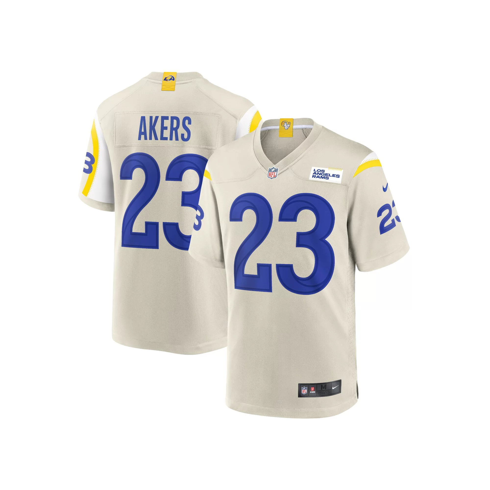 Men's Nike Cam Akers Bone Los Angeles Rams Game Jersey