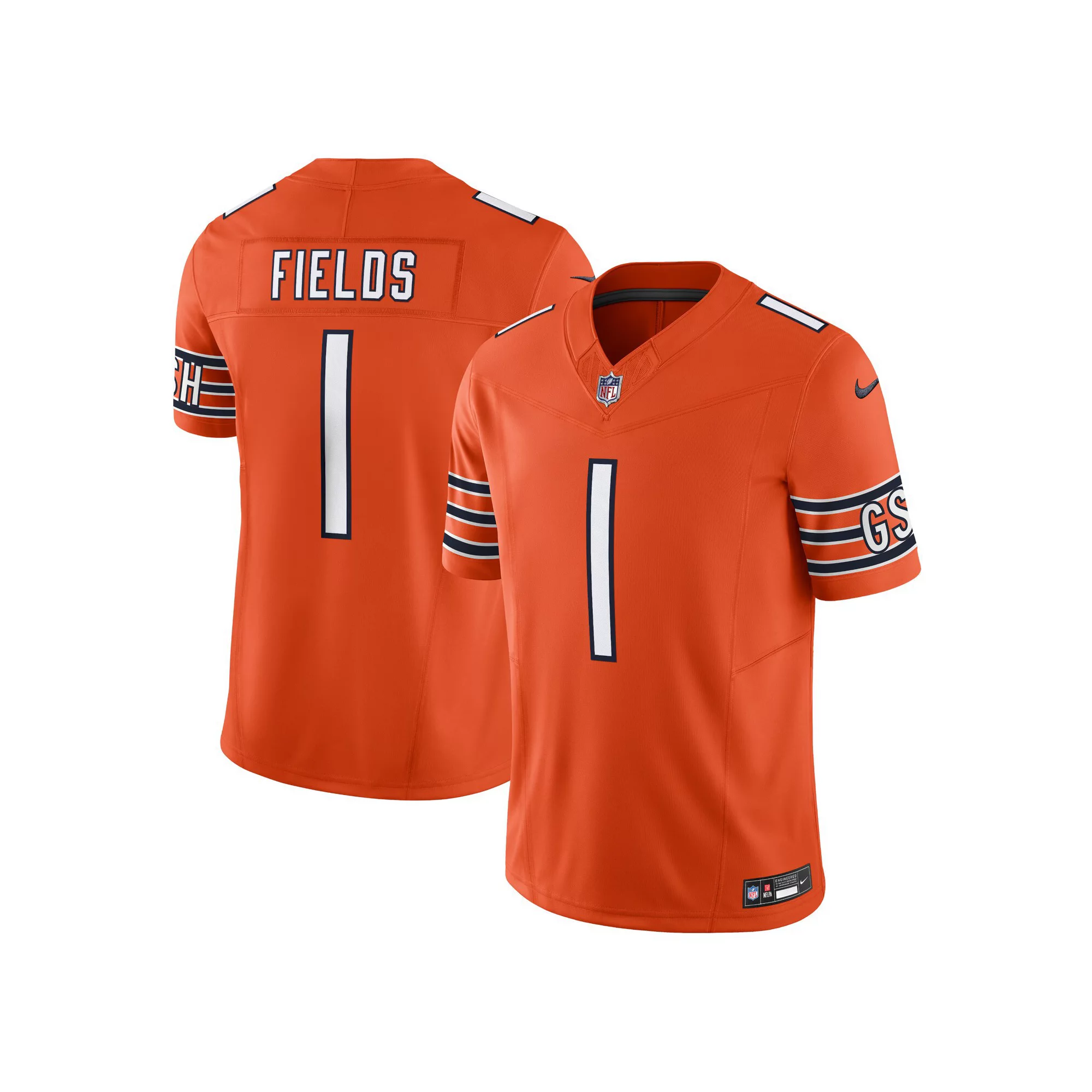 Men's Nike Justin Fields Orange Chicago Bears Vapor F.U.S.E. Limited Jersey