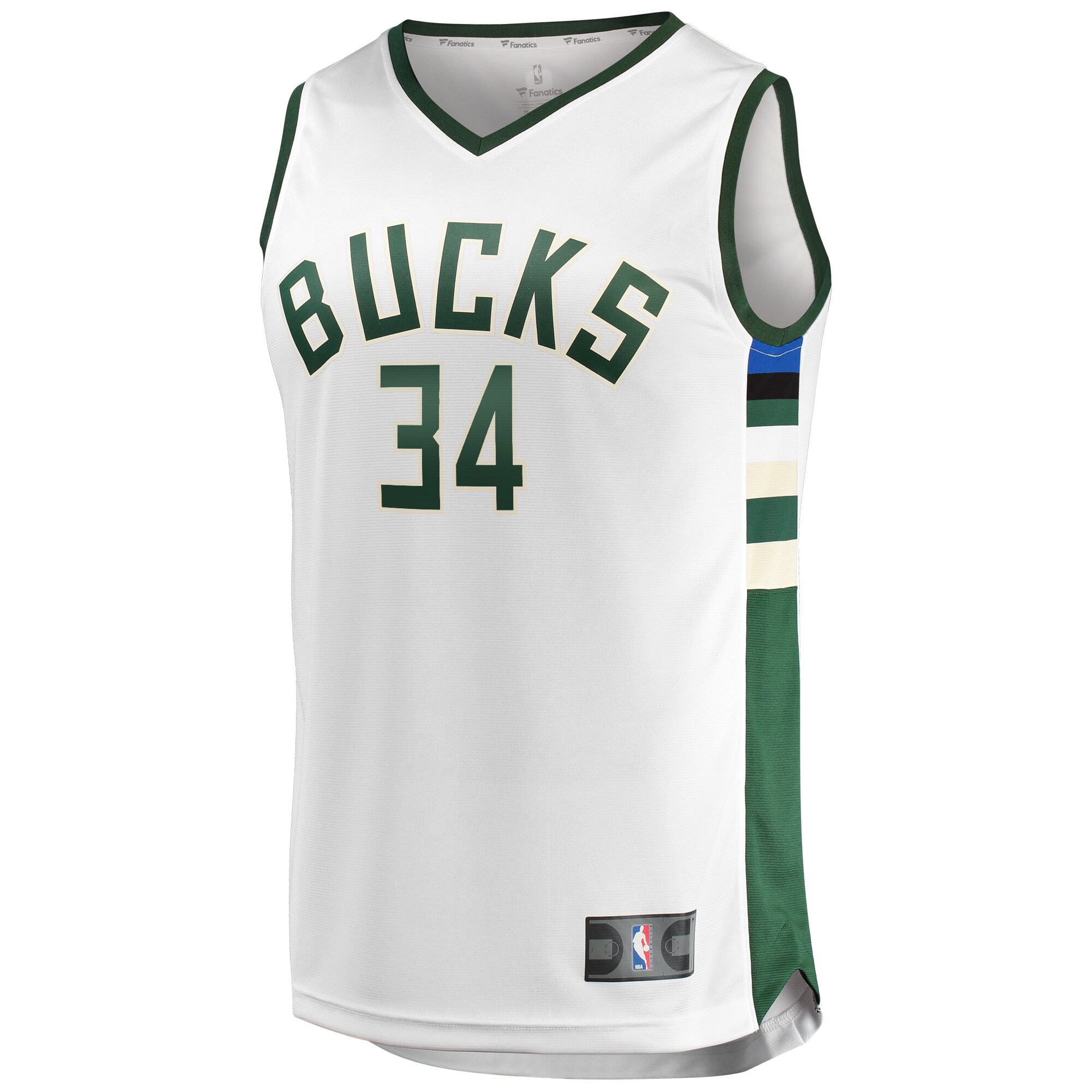 Giannis Antetokounmpo Milwaukee Bucks Fanatics Fast Break Replica Jersey White - Association Edition