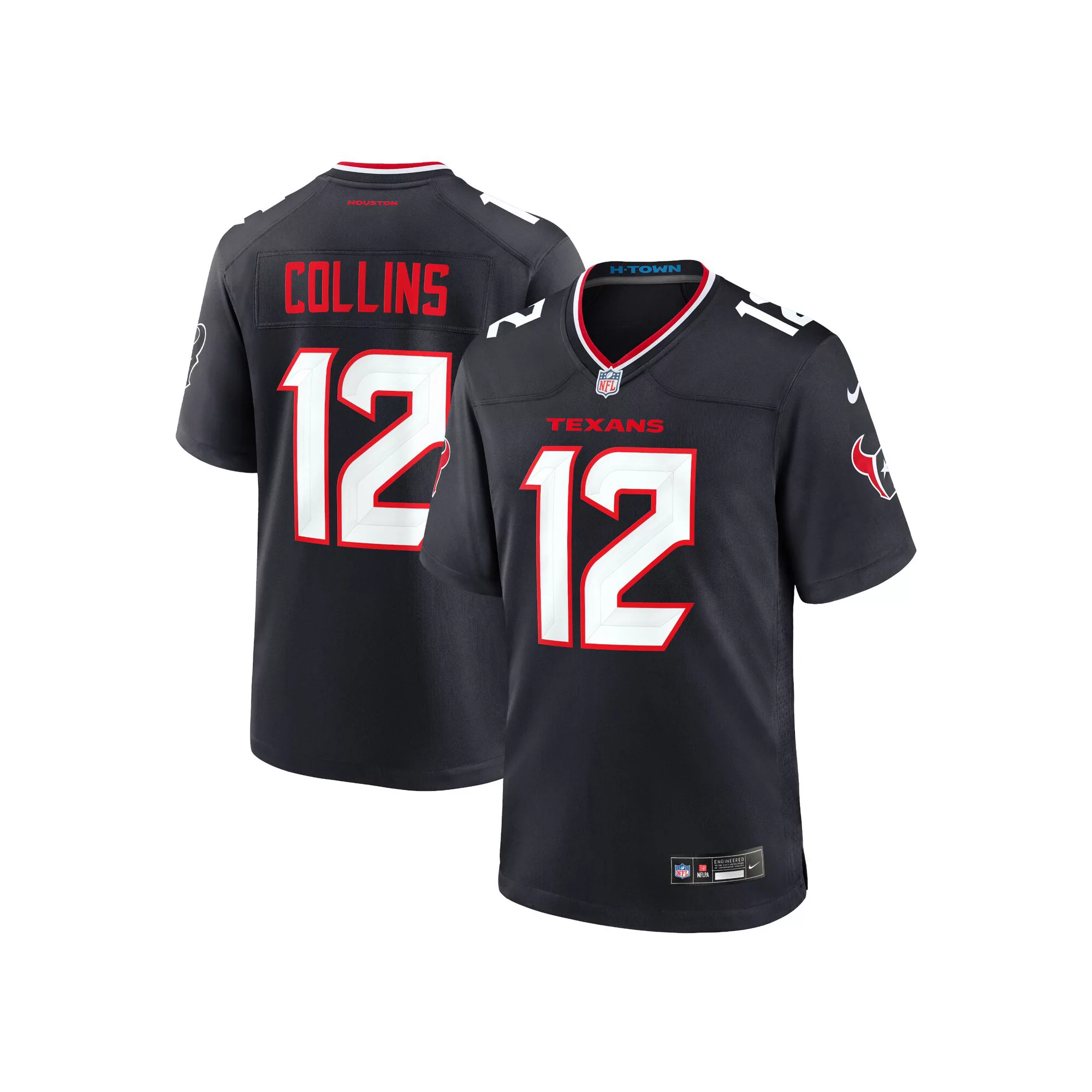 Men's Nike Nico Collins Navy Houston Texans Game Jersey