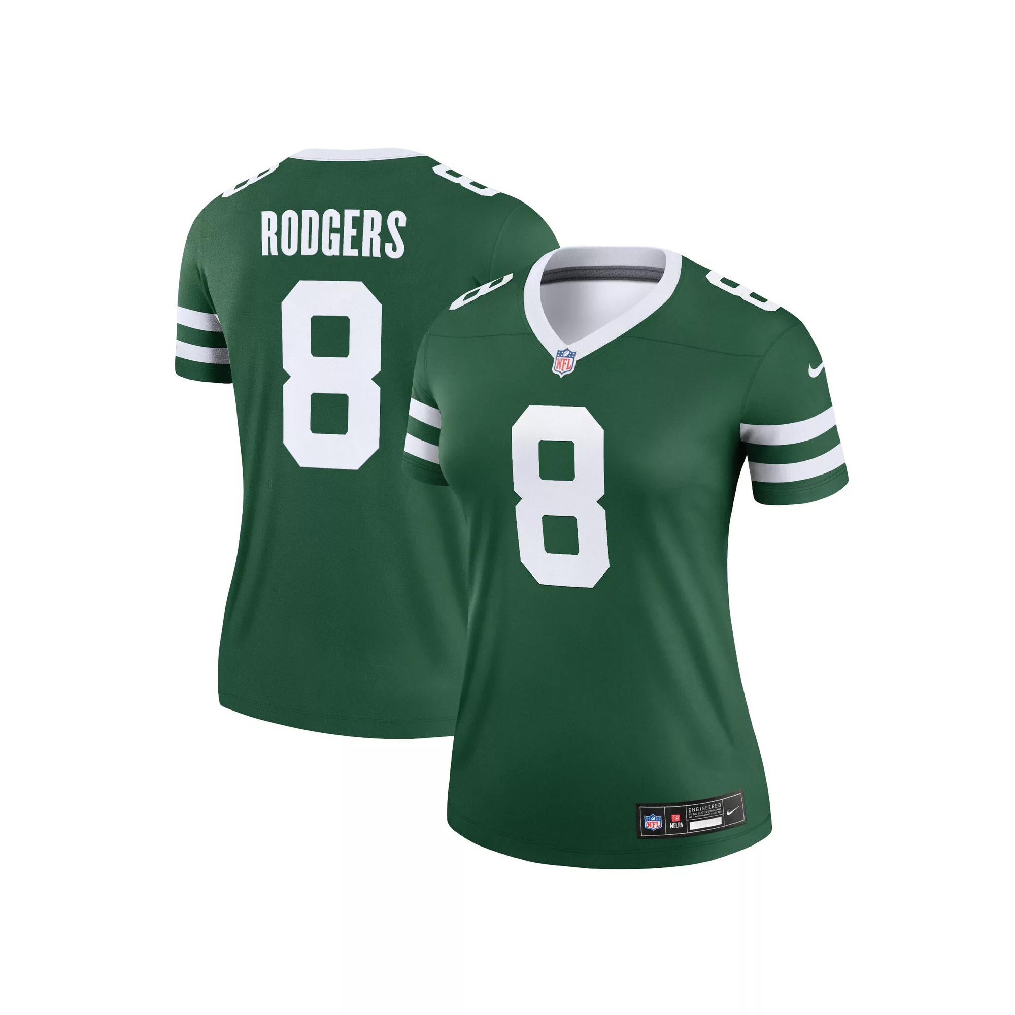 Women's Nike Aaron Rodgers Legacy Green New York Jets Legend Jersey