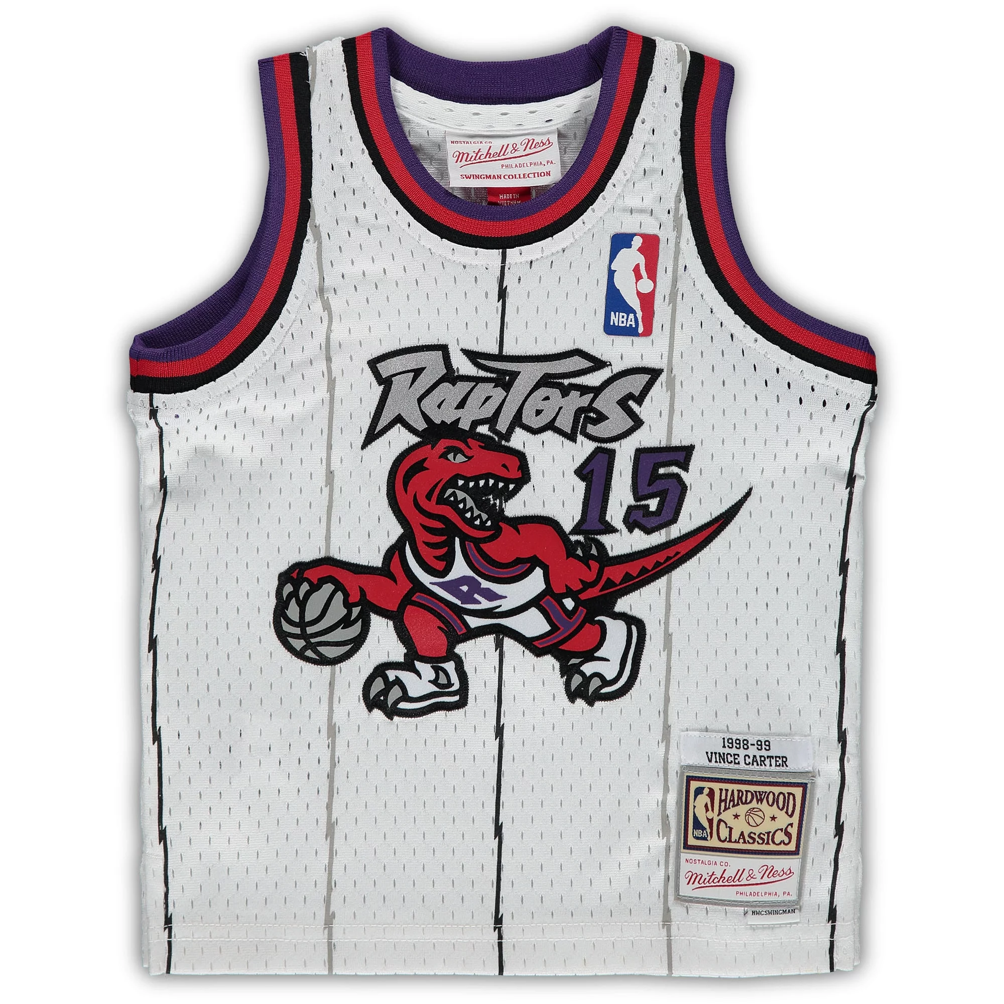 Infant Mitchell & Ness Vince Carter White Toronto Raptors 1998-99 Hardwood Classics Player Jersey