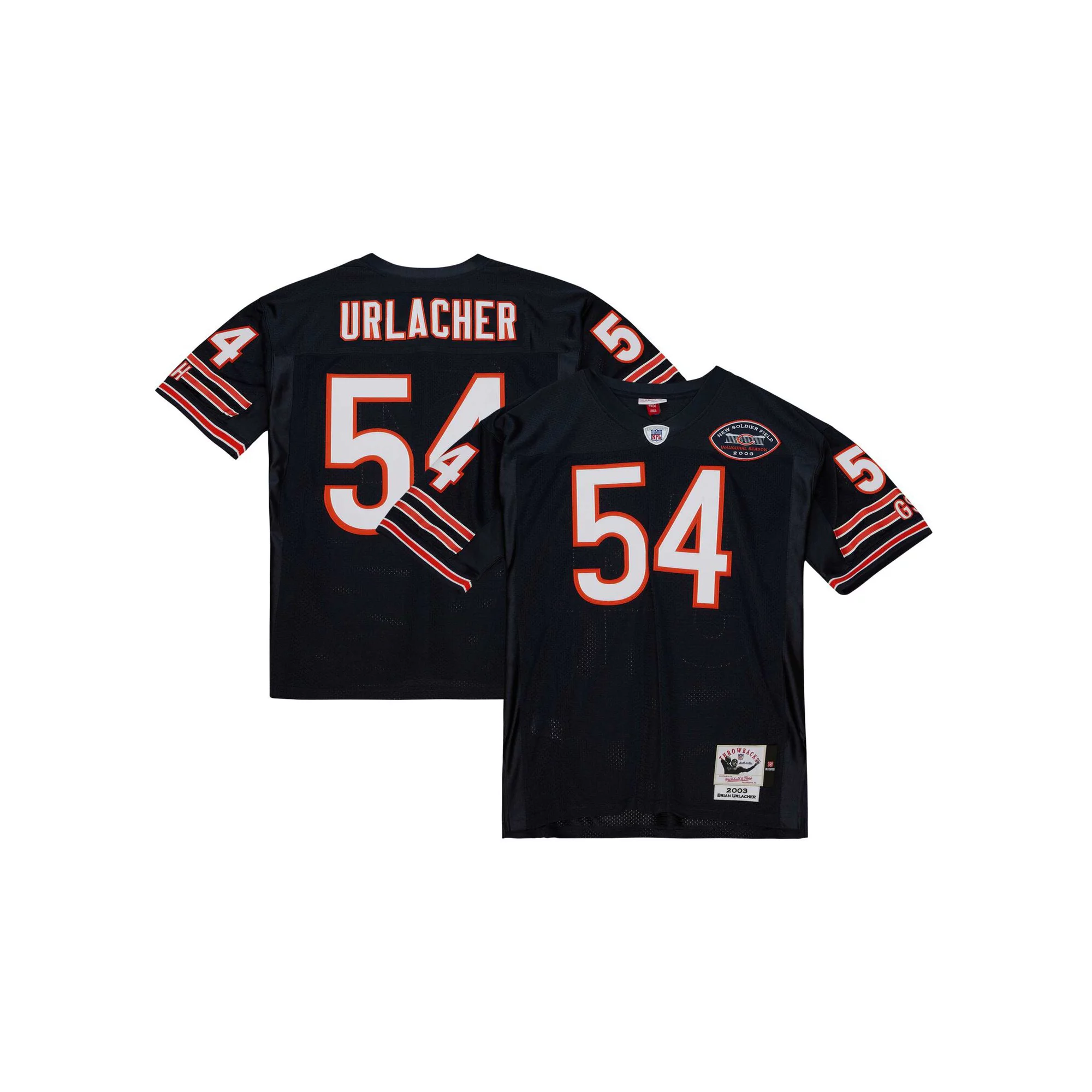 Men's Mitchell & Ness Brian Urlacher Navy Chicago Bears 2003 Authentic Jersey