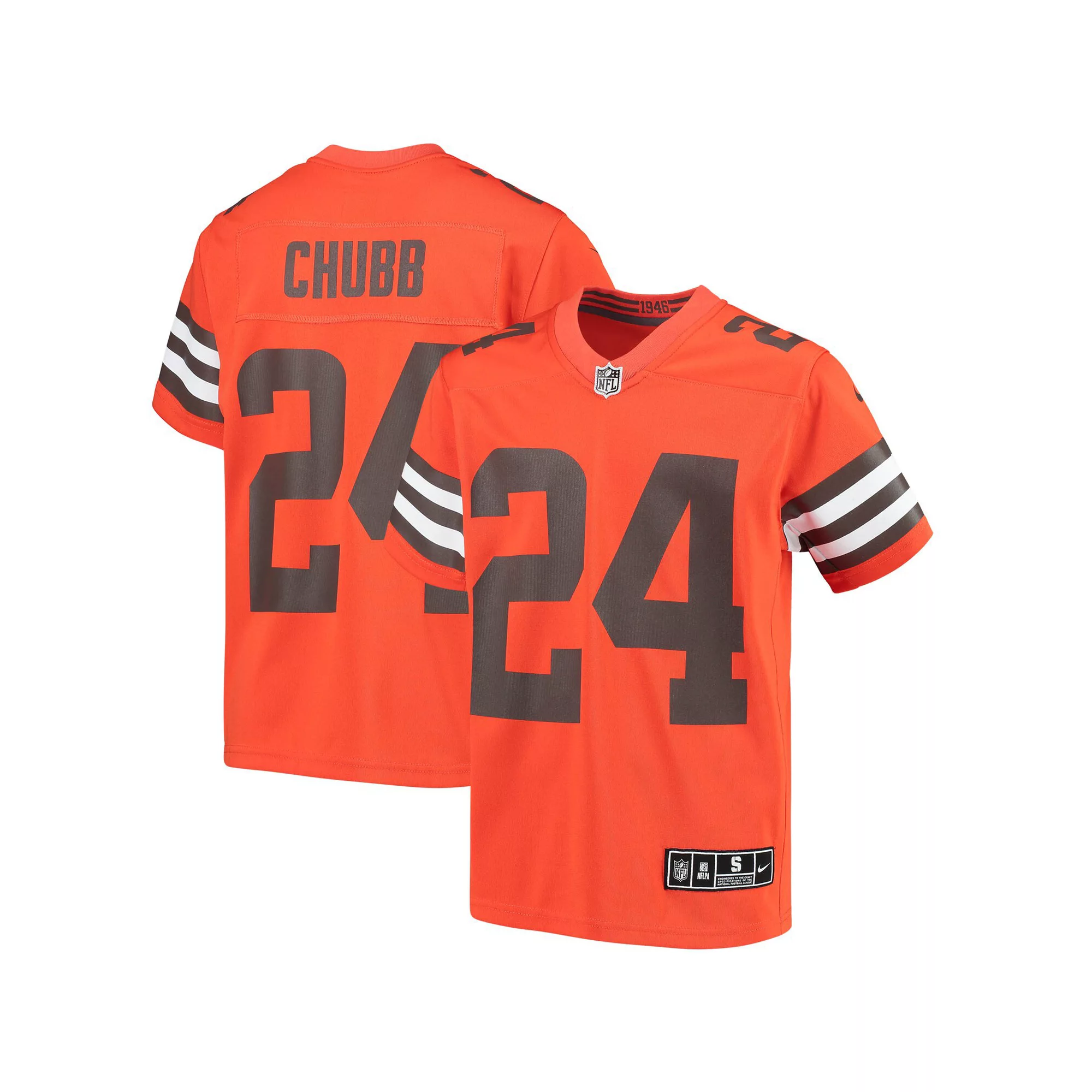 Youth Nike Nick Chubb Orange Cleveland Browns Inverted Team Game Jersey