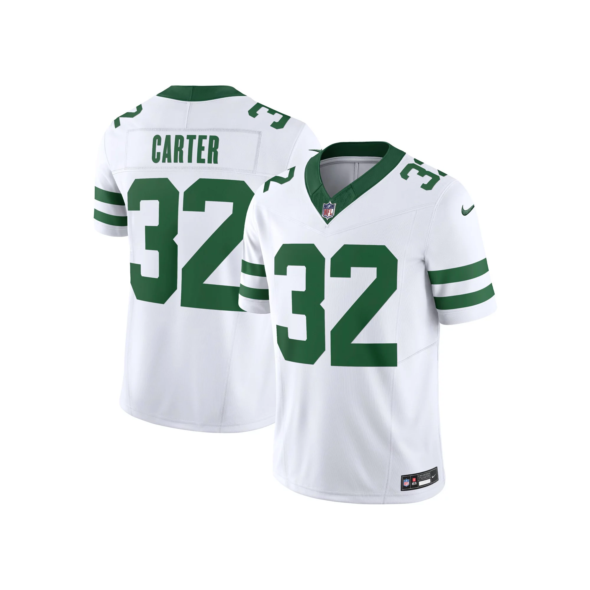 Men's Nike Michael Carter White New York Jets Legacy Vapor F.U.S.E. Limited Jersey