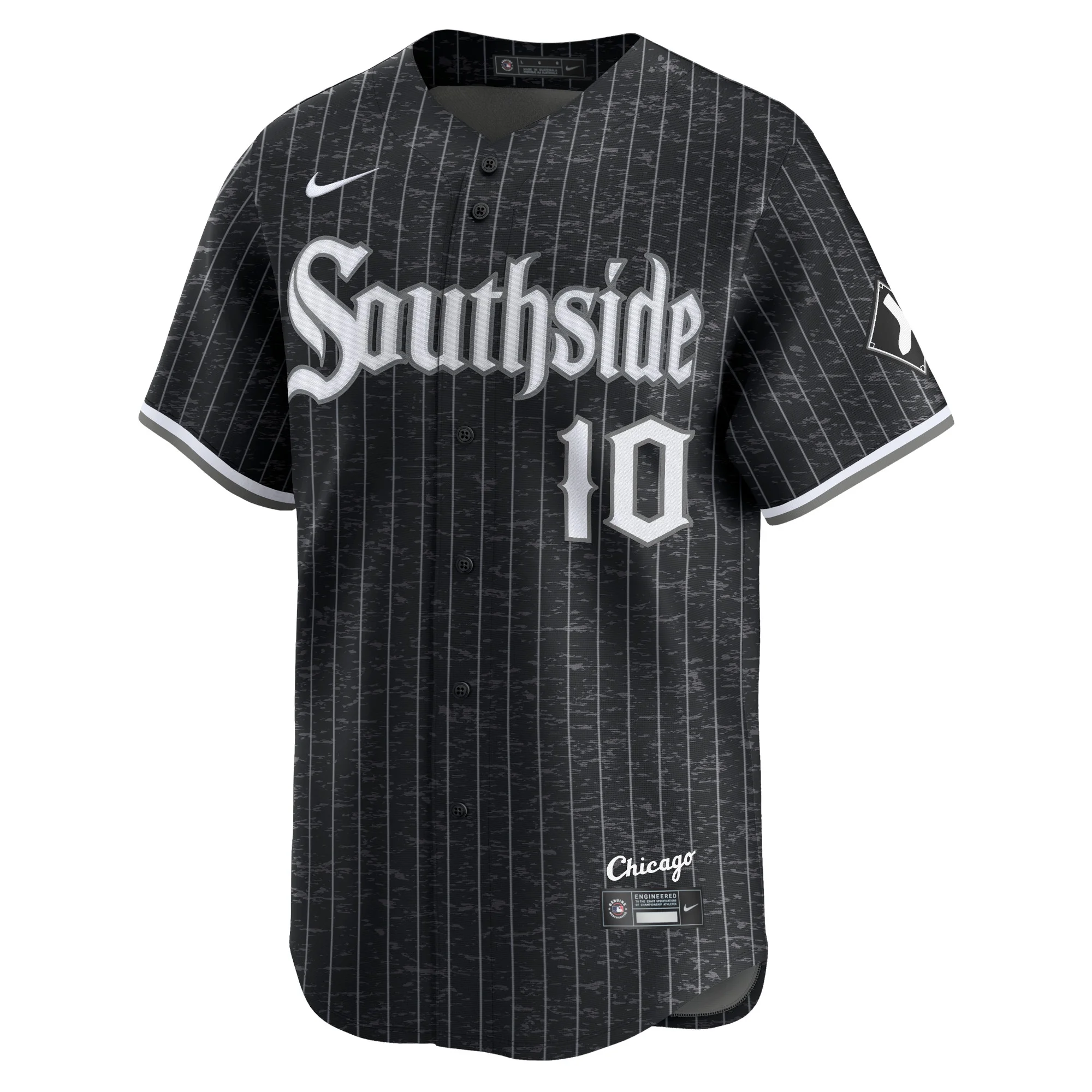 Men's Nike Yo-n Moncada Black Chicago White Sox City Connect Player Jersey