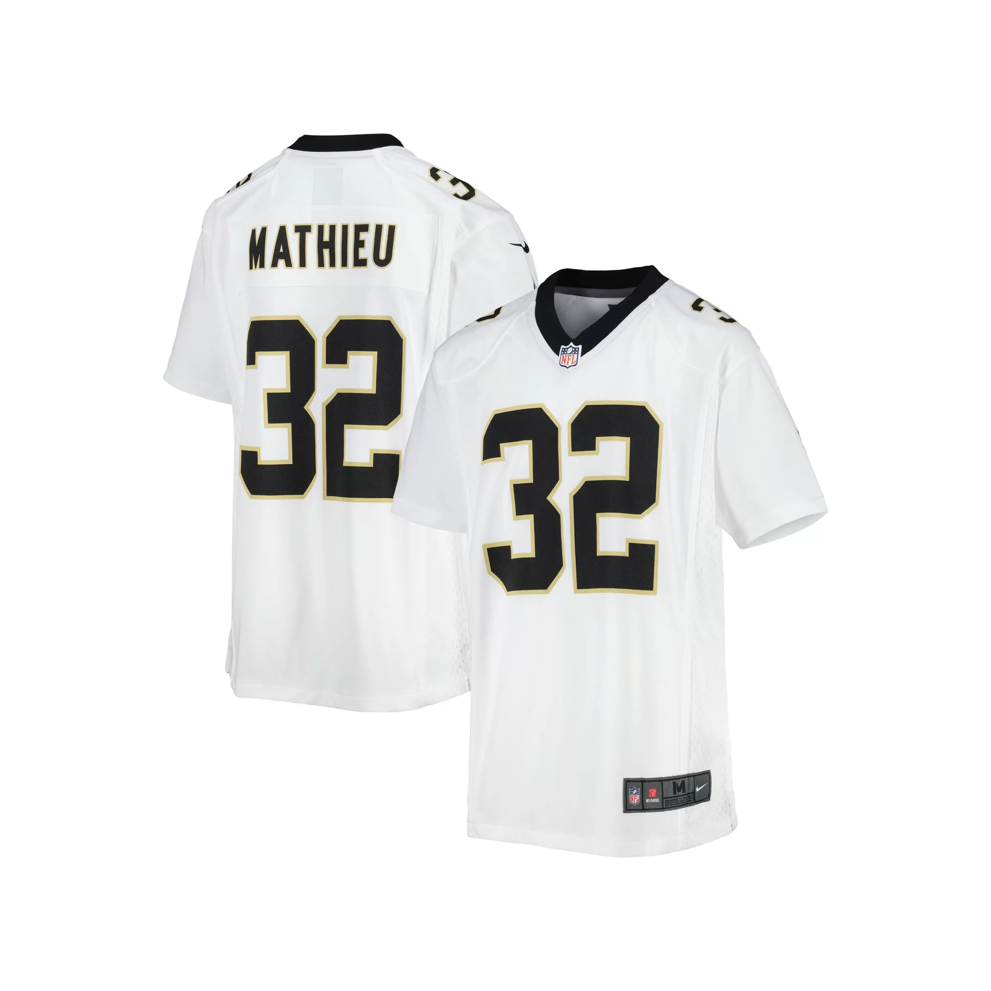 Youth Nike Tyrann Mathieu White New Orleans Saints Game Jersey