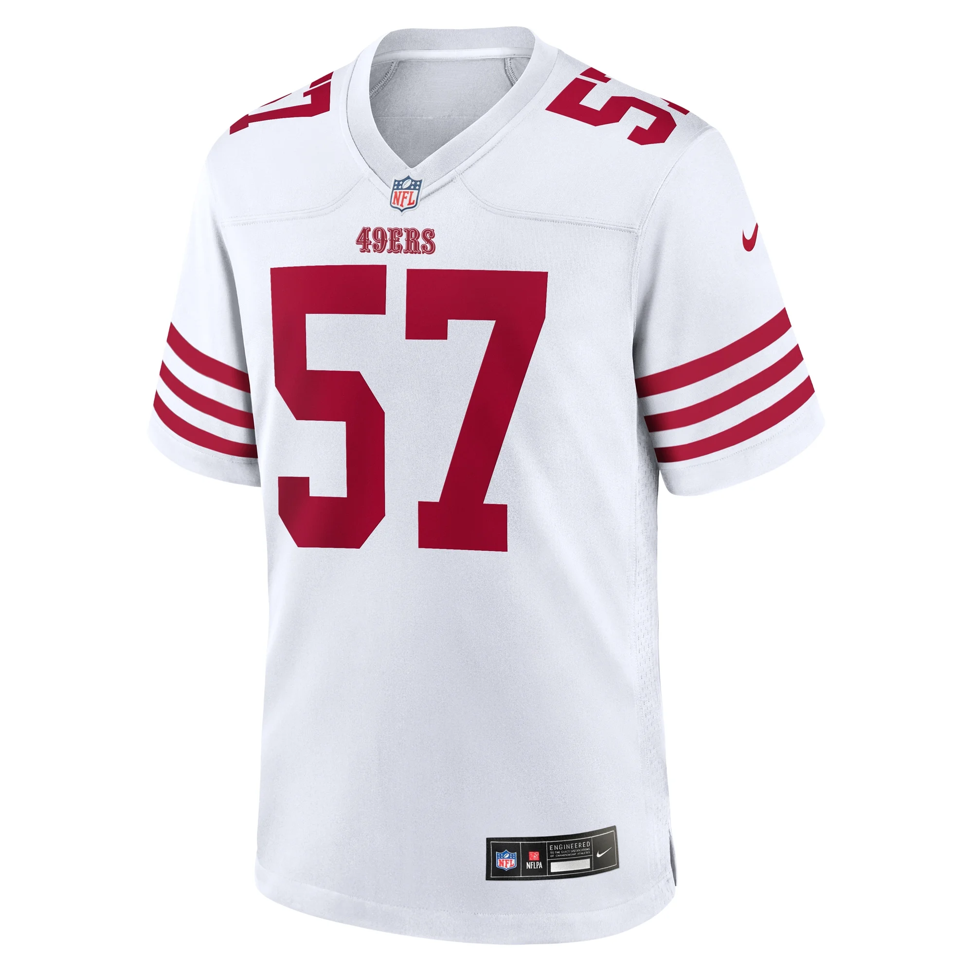 Men's Nike Dre Greenlaw White San Francisco 49ers Team Game Jersey