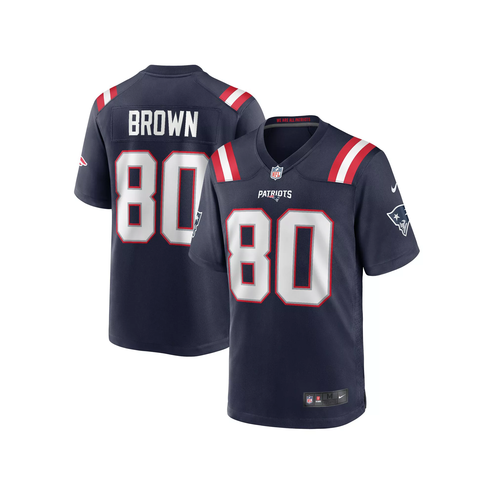 Men's Nike Troy Brown Navy New England Patriots Game Retired Player Jersey