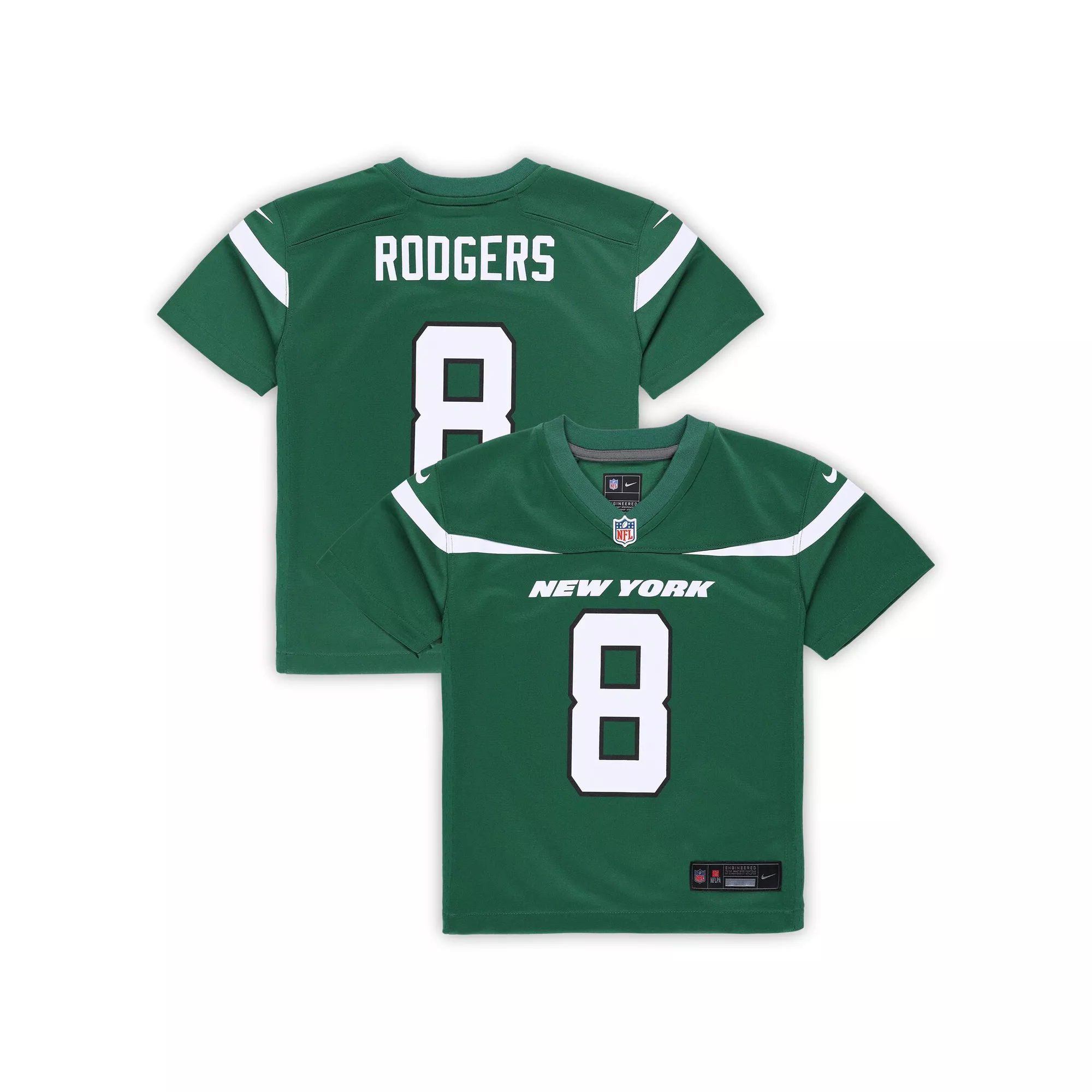 Preschool Nike Aaron Rodgers Gotham Green New York Jets Game Jersey