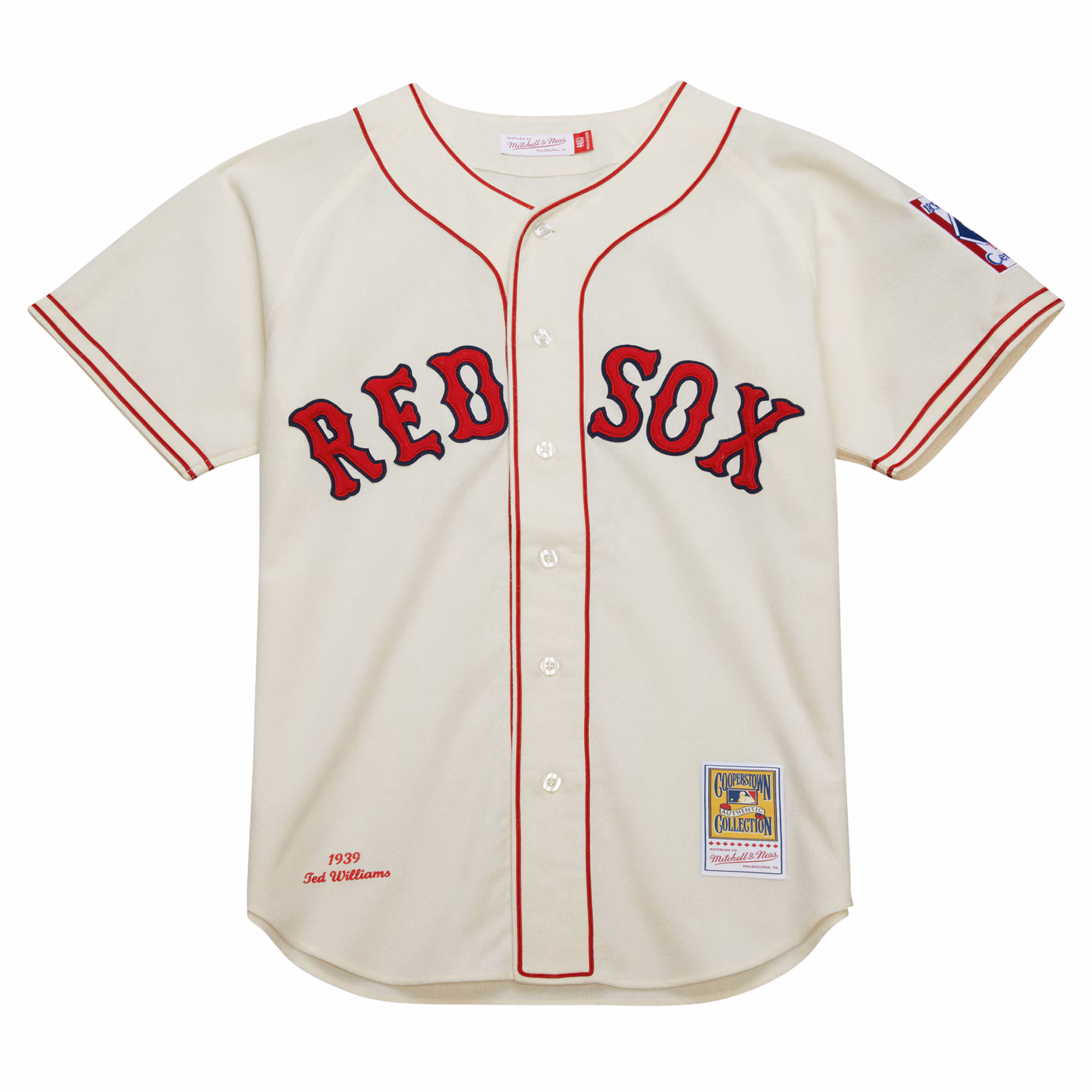Ted Williams Boston Red Sox Mitchell & Ness Cooperstown Collection 1939 Authentic Jersey - Cream