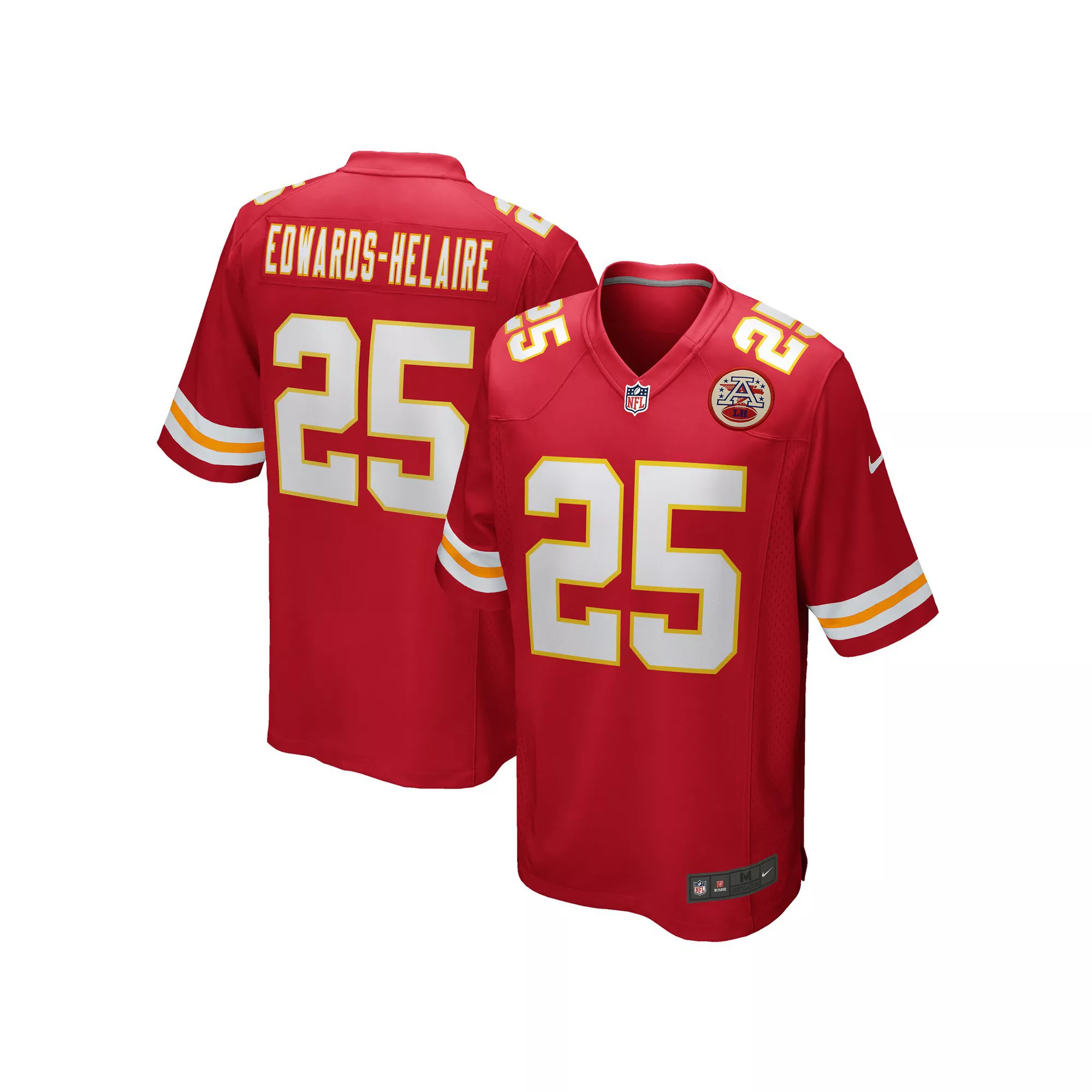 Men's Nike Clyde Edwards-Helaire Red Kansas City Chiefs Game Jersey