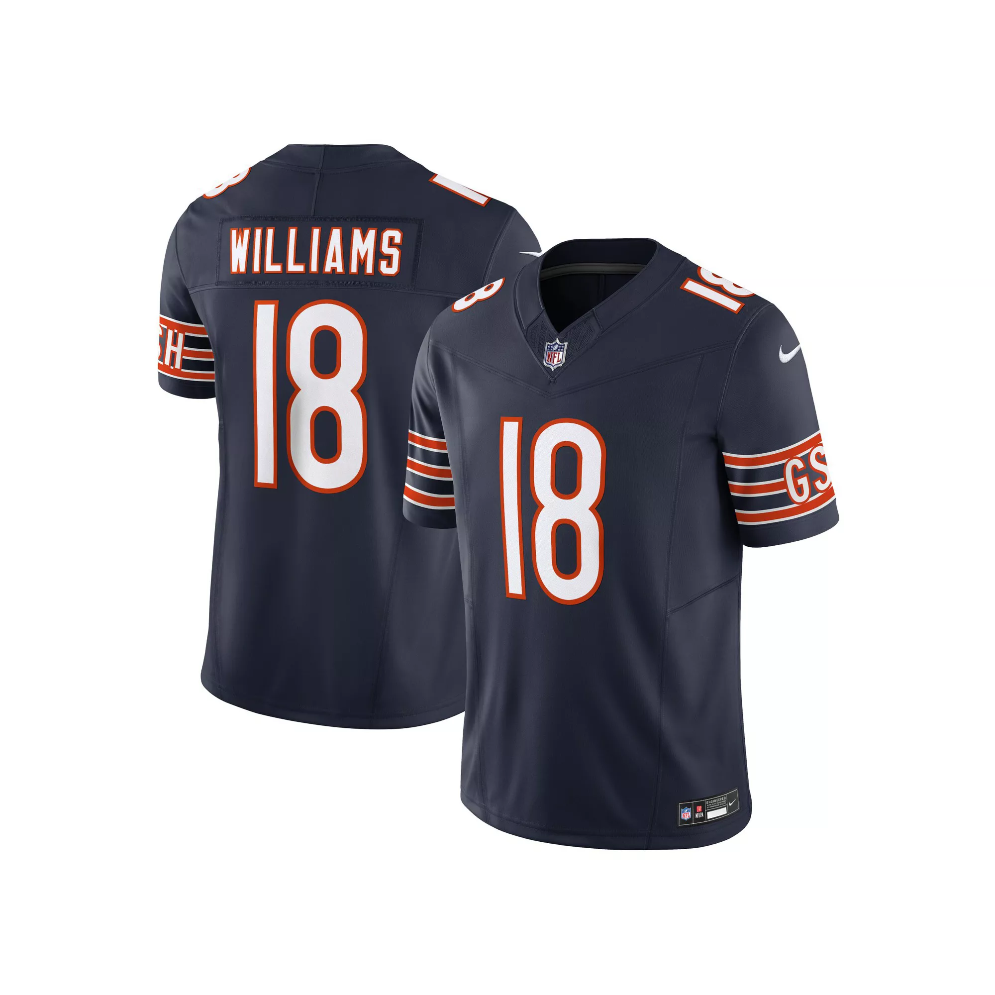 Men's Nike Caleb Williams Navy Chicago Bears Vapor F.U.S.E. Limited Jersey