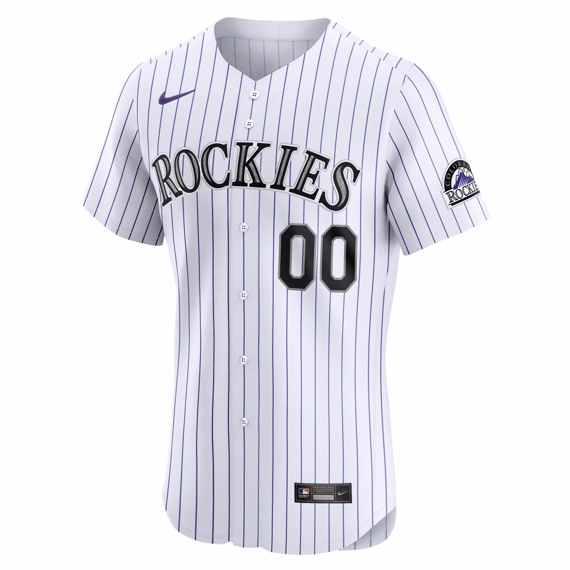 Colorado Rockies Nike Home Elite Custom Jersey - White