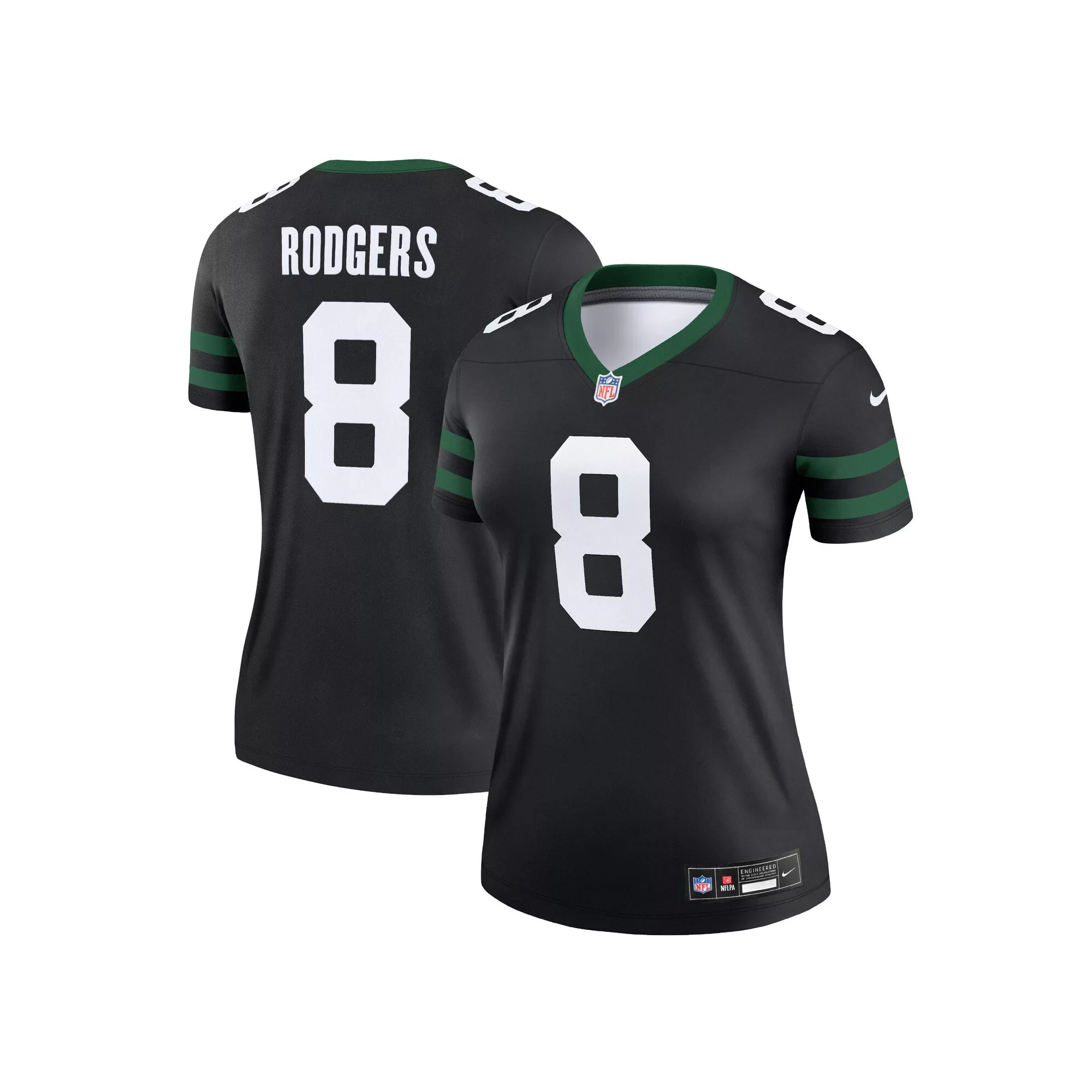 Women's Nike Aaron Rodgers Legacy Black New York Jets Alternate Legend Jersey