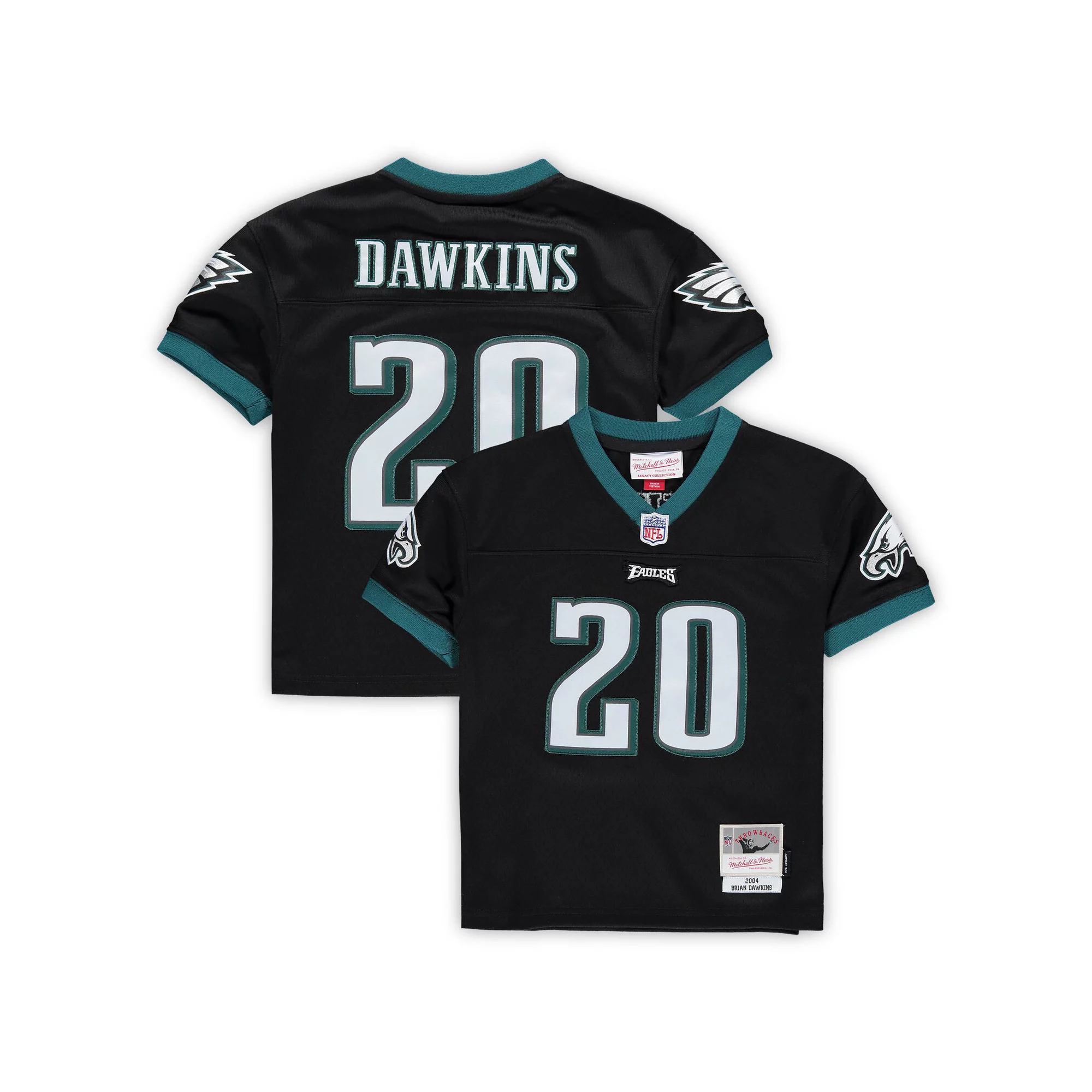 Infant Mitchell & Ness Brian Dawkins Black Philadelphia Eagles 2004 Retired Legacy Jersey