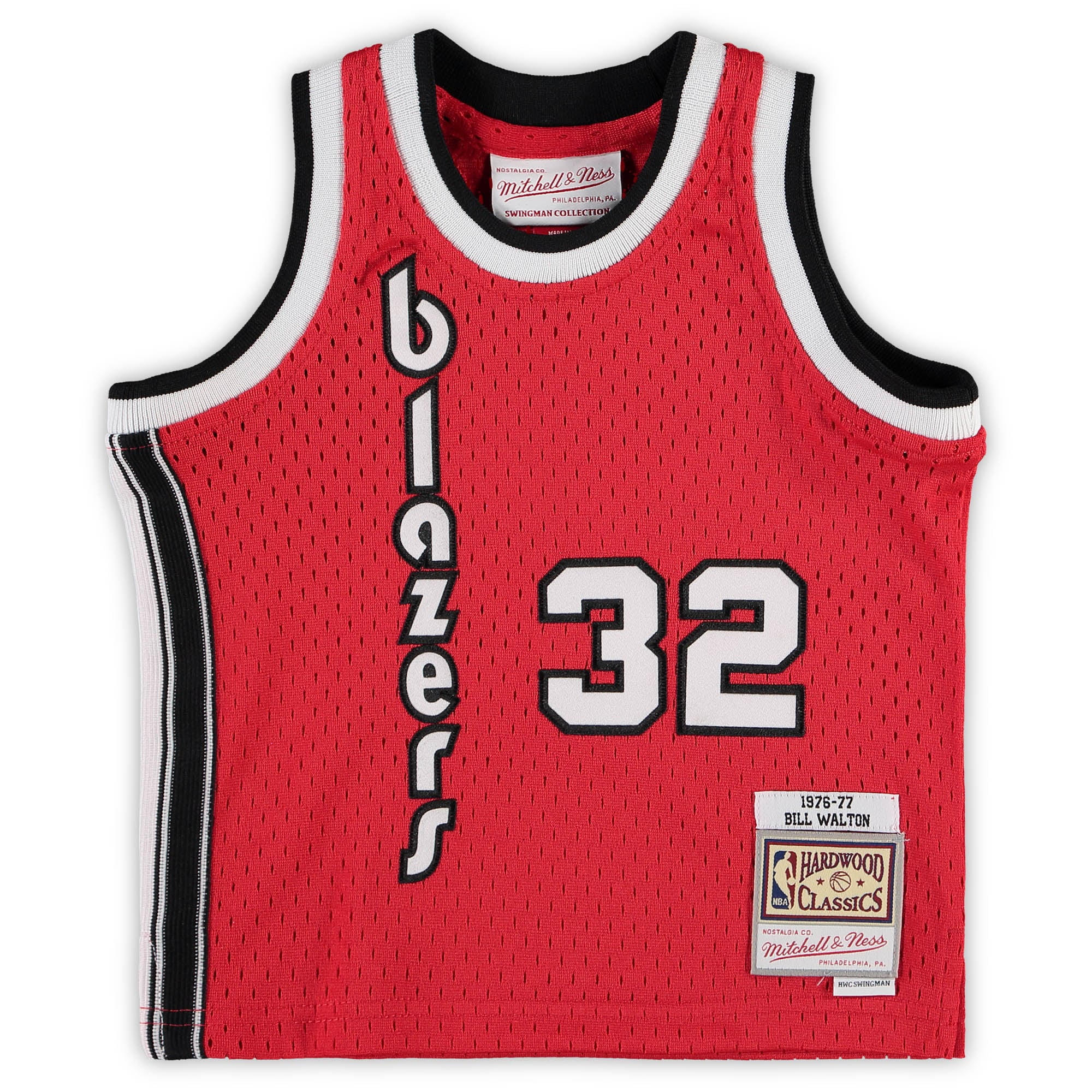 Infant Mitchell & Ness Bill Walton Red Portland Trail Blazers 1976/77 Hardwood Classics Retired Player Jersey
